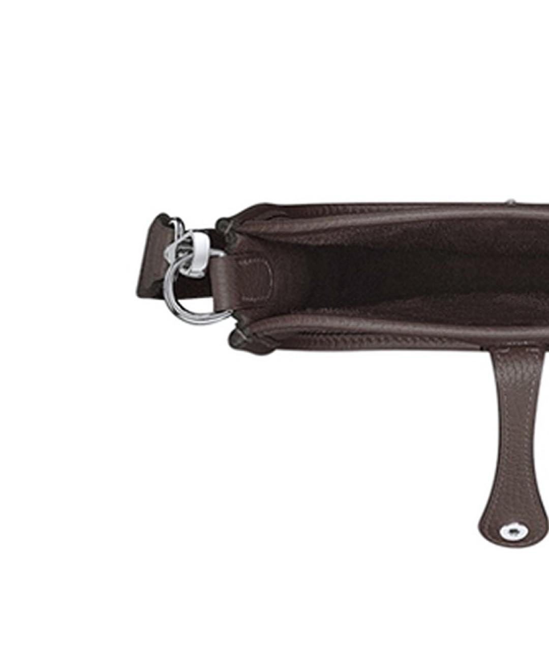 HERMES Коричневая кожаная сумка через плечо, фото 5