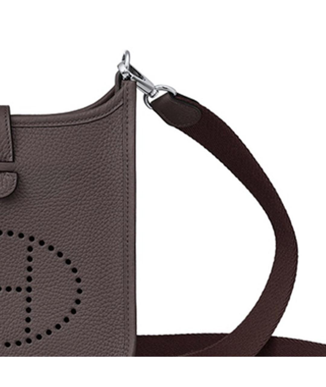 HERMES Коричневая кожаная сумка через плечо, фото 4