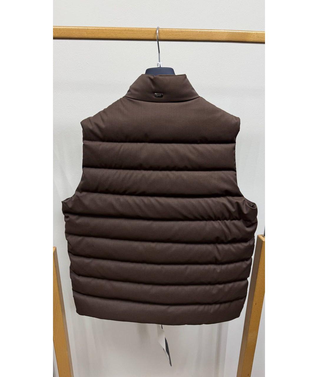 HERNO Коричневый полиэстеровый жилет, фото 3