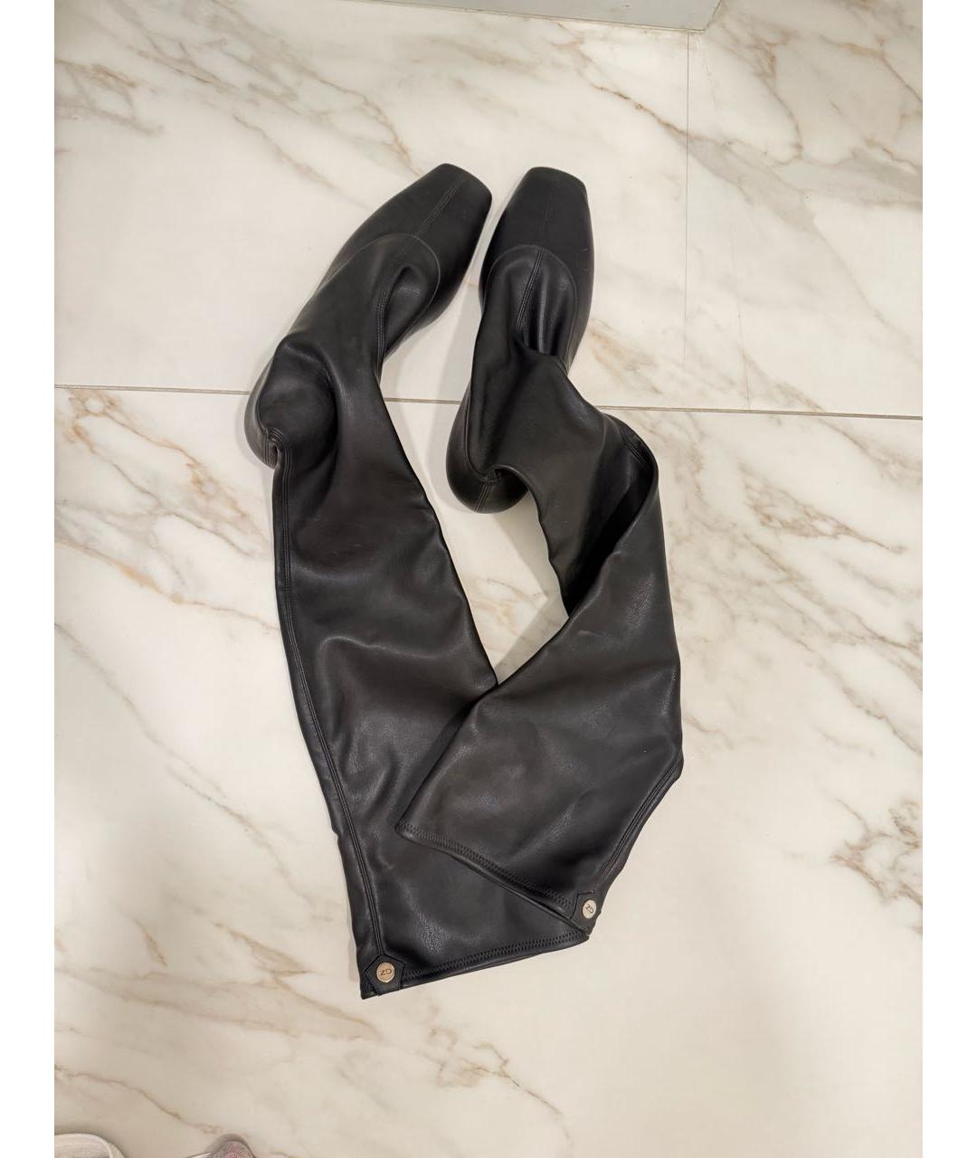 GIUSEPPE ZANOTTI DESIGN Черные кожаные ботфорты, фото 7