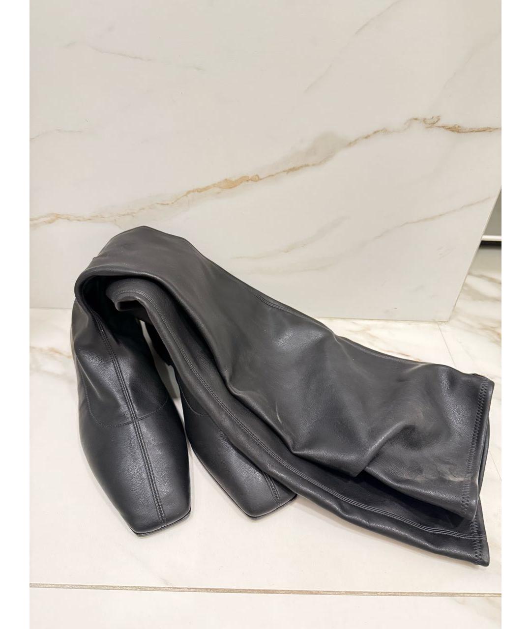 GIUSEPPE ZANOTTI DESIGN Черные кожаные ботфорты, фото 2