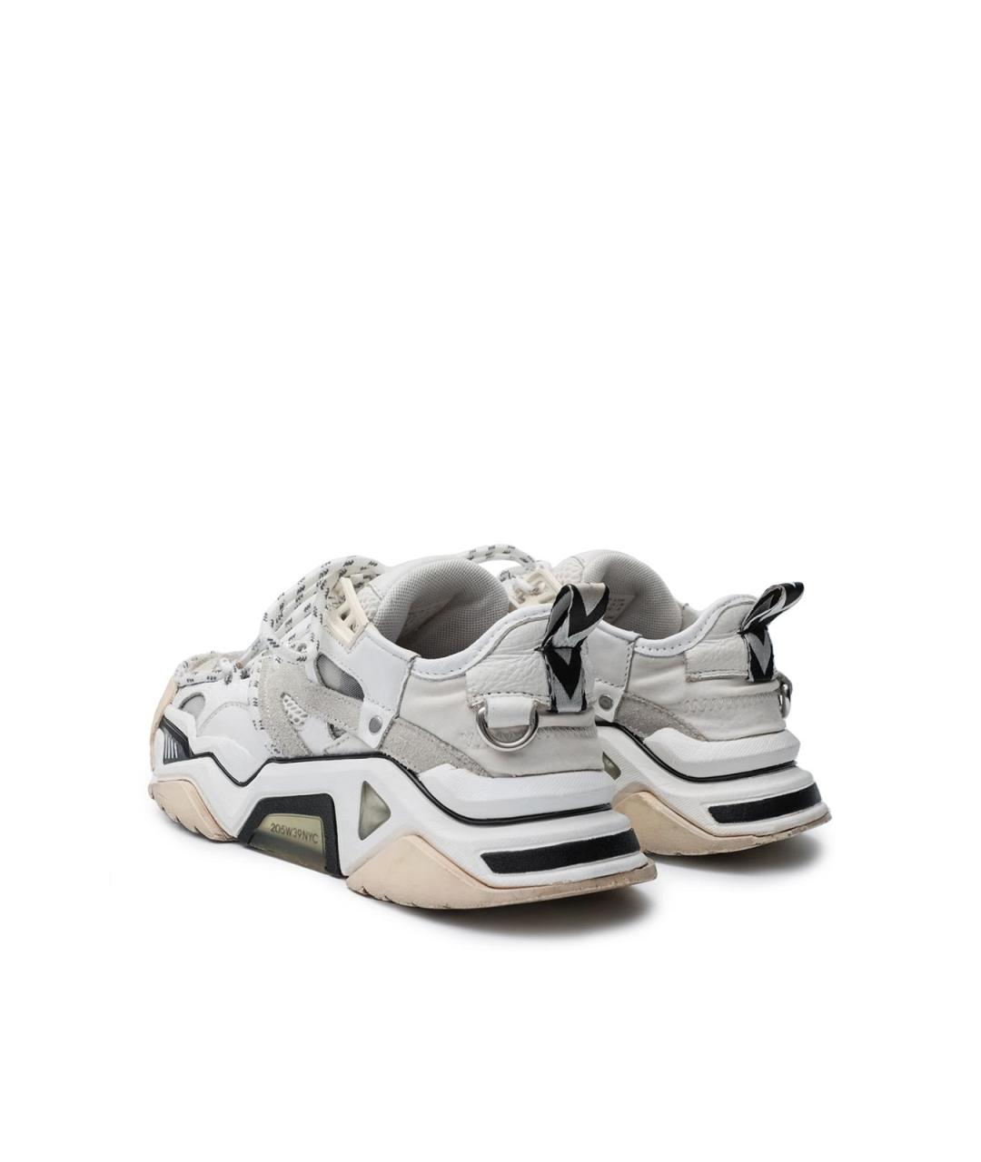 CALVIN KLEIN 205W39NYC Белые кожаные кроссовки, фото 3