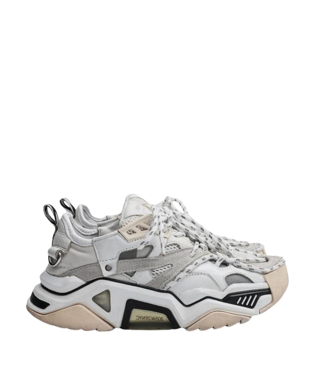 CALVIN KLEIN 205W39NYC Белые кожаные кроссовки, фото 1