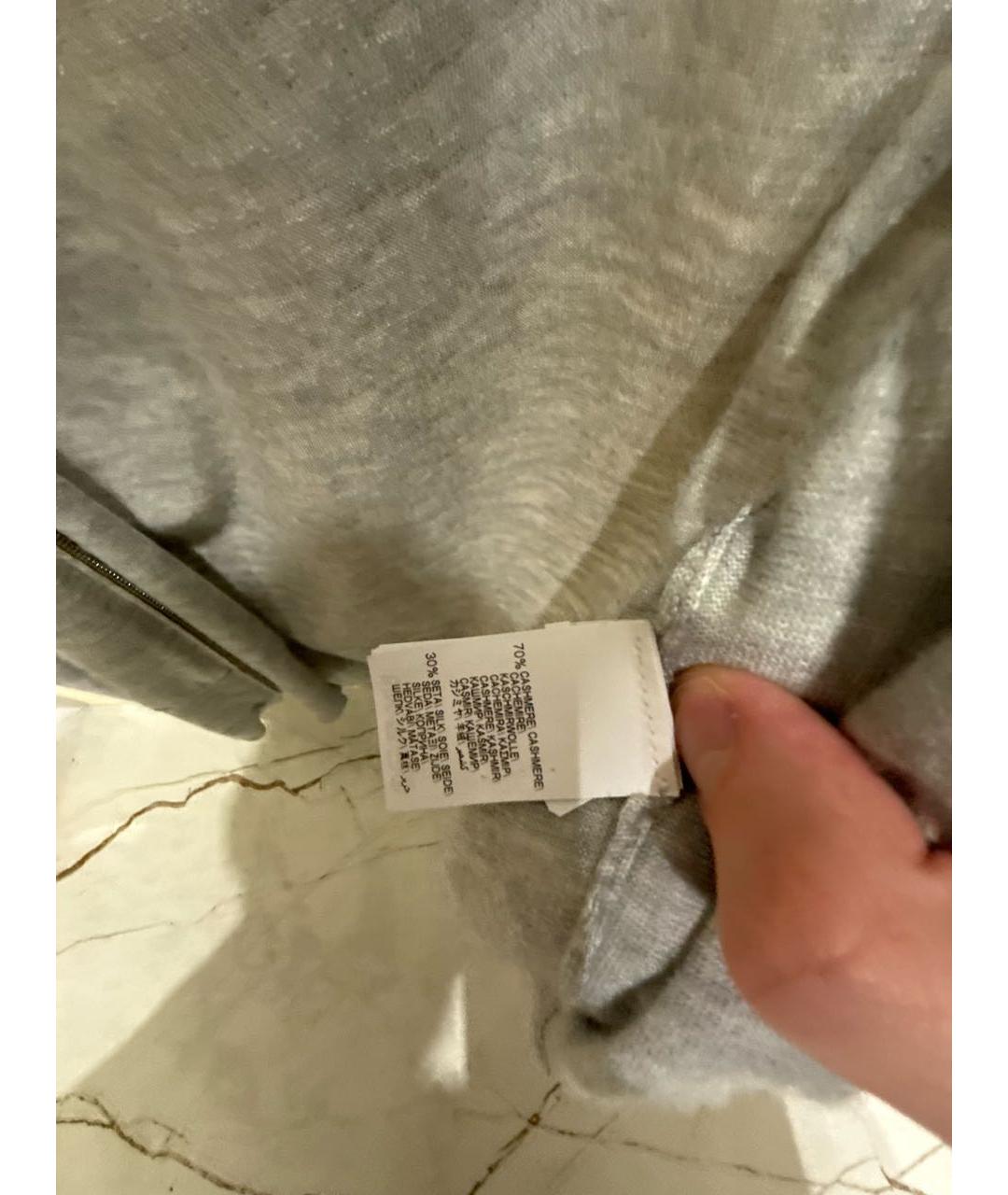 BRUNELLO CUCINELLI Серый кашемировый джемпер / свитер, фото 4