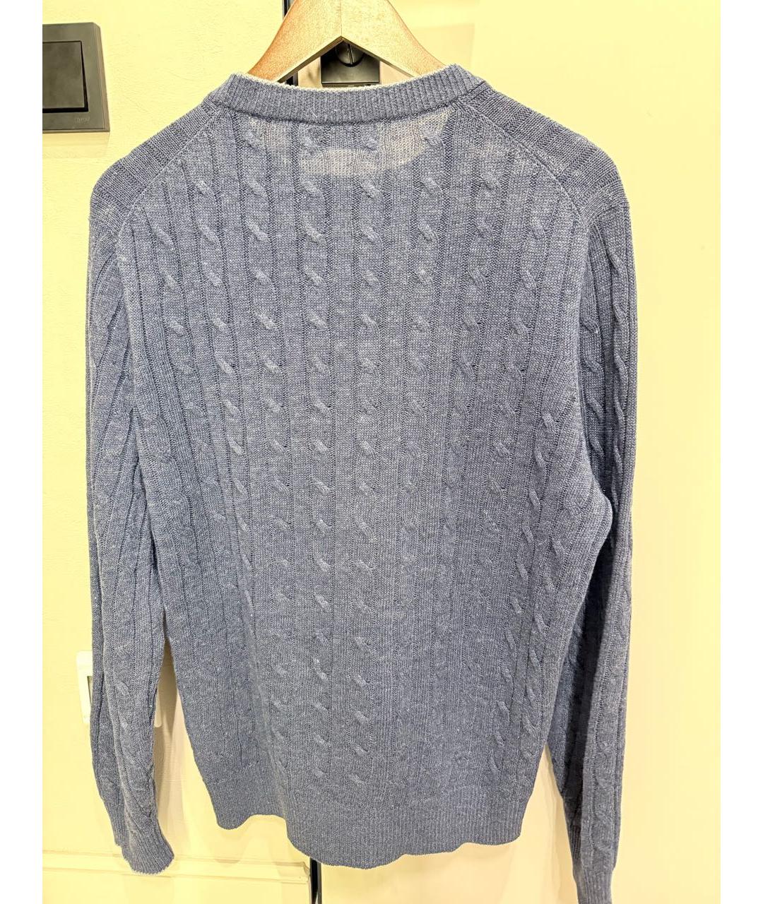 BRUNELLO CUCINELLI Темно-синий льняной джемпер / свитер, фото 2