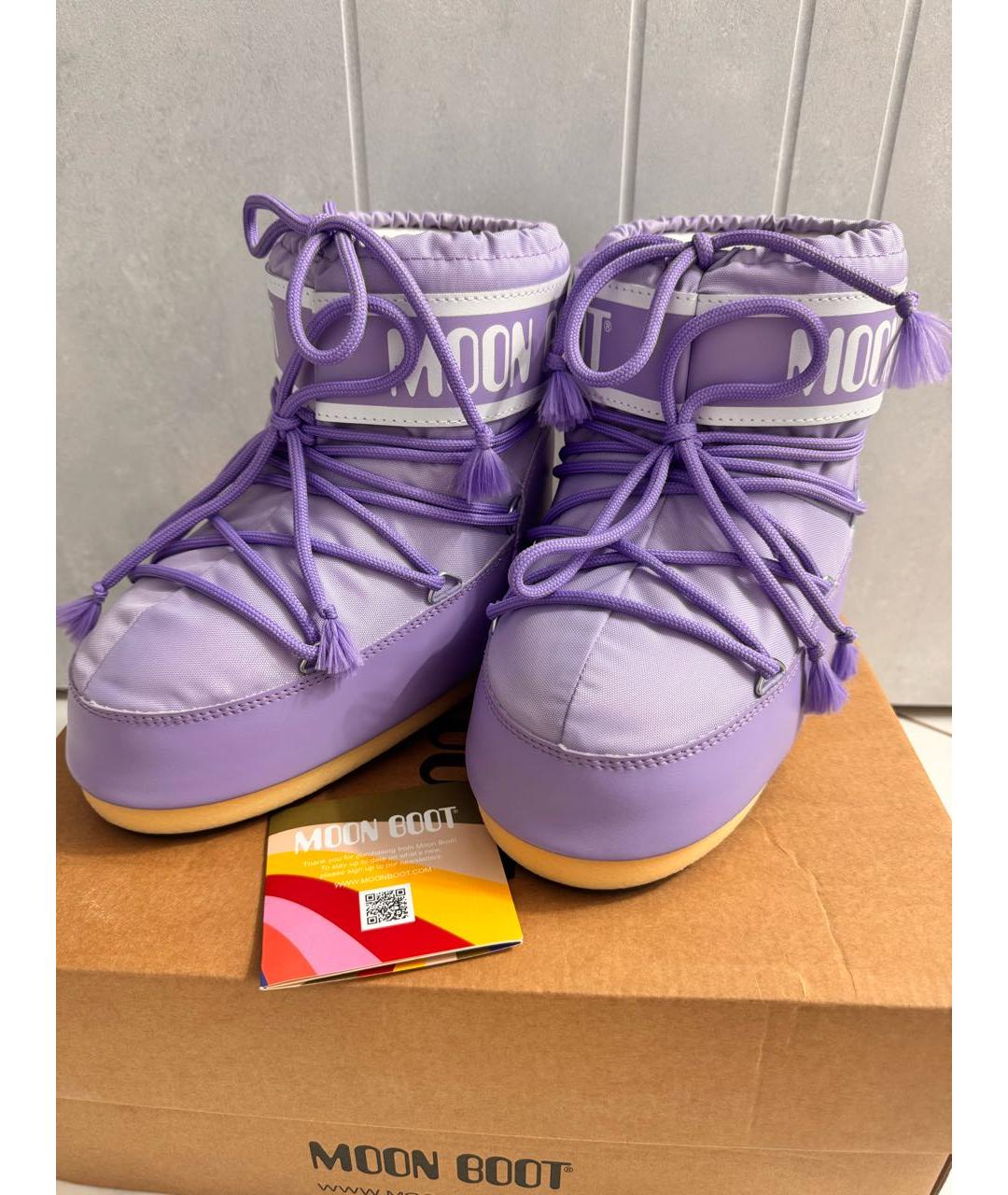 MOON BOOT Фиолетовые ботинки, фото 2