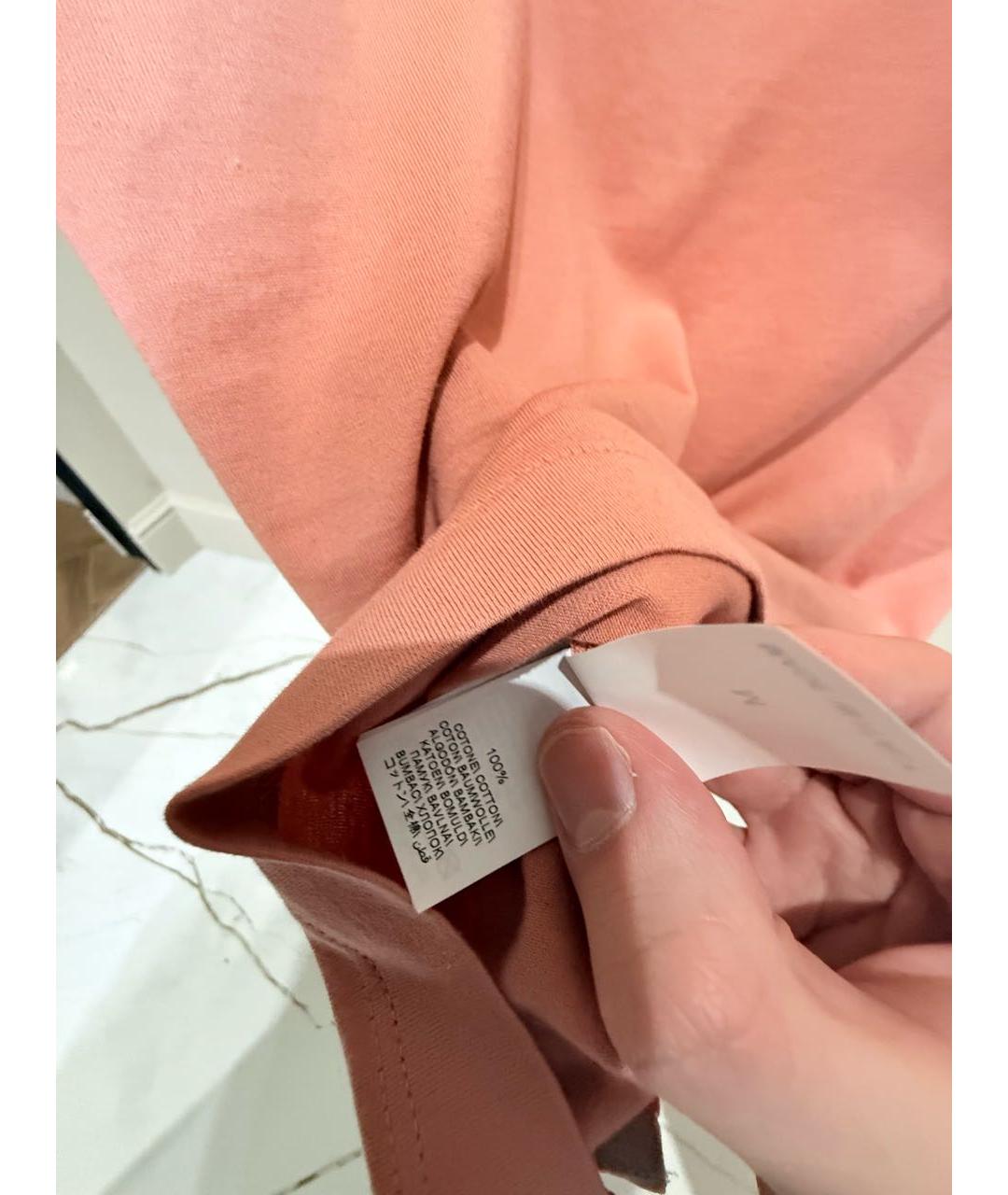 BRUNELLO CUCINELLI Коралловая хлопковая футболка, фото 4