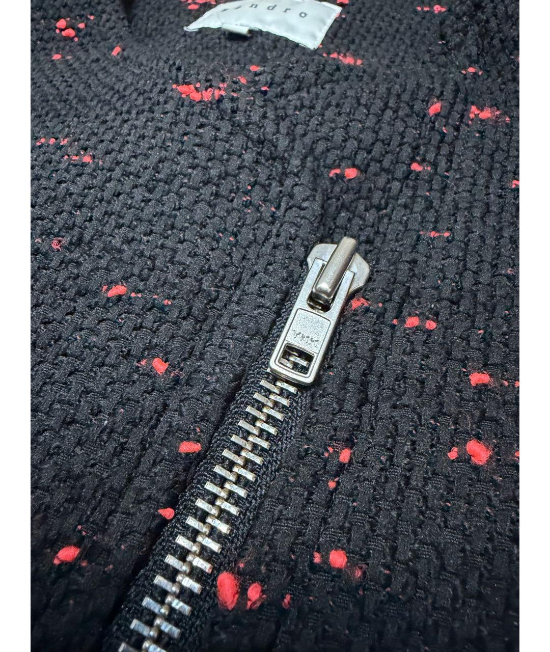 SANDRO Черный полиэстеровый жакет/пиджак, фото 5