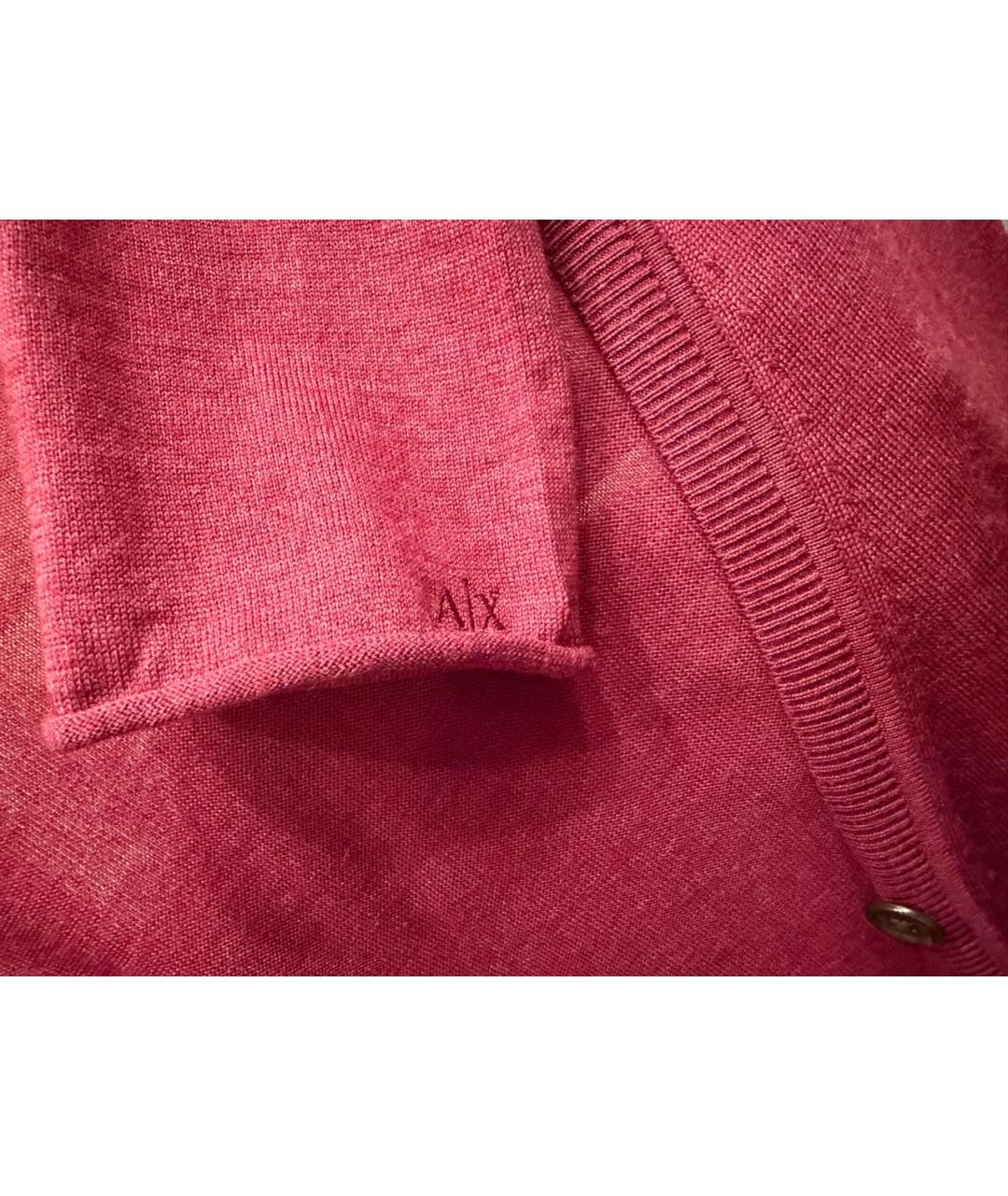 ARMANI EXCHANGE Бордовый шерстяной кардиган, фото 4