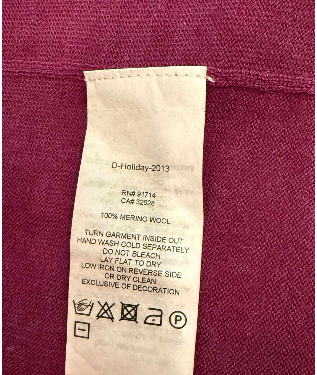 ARMANI EXCHANGE Бордовый шерстяной кардиган, фото 6