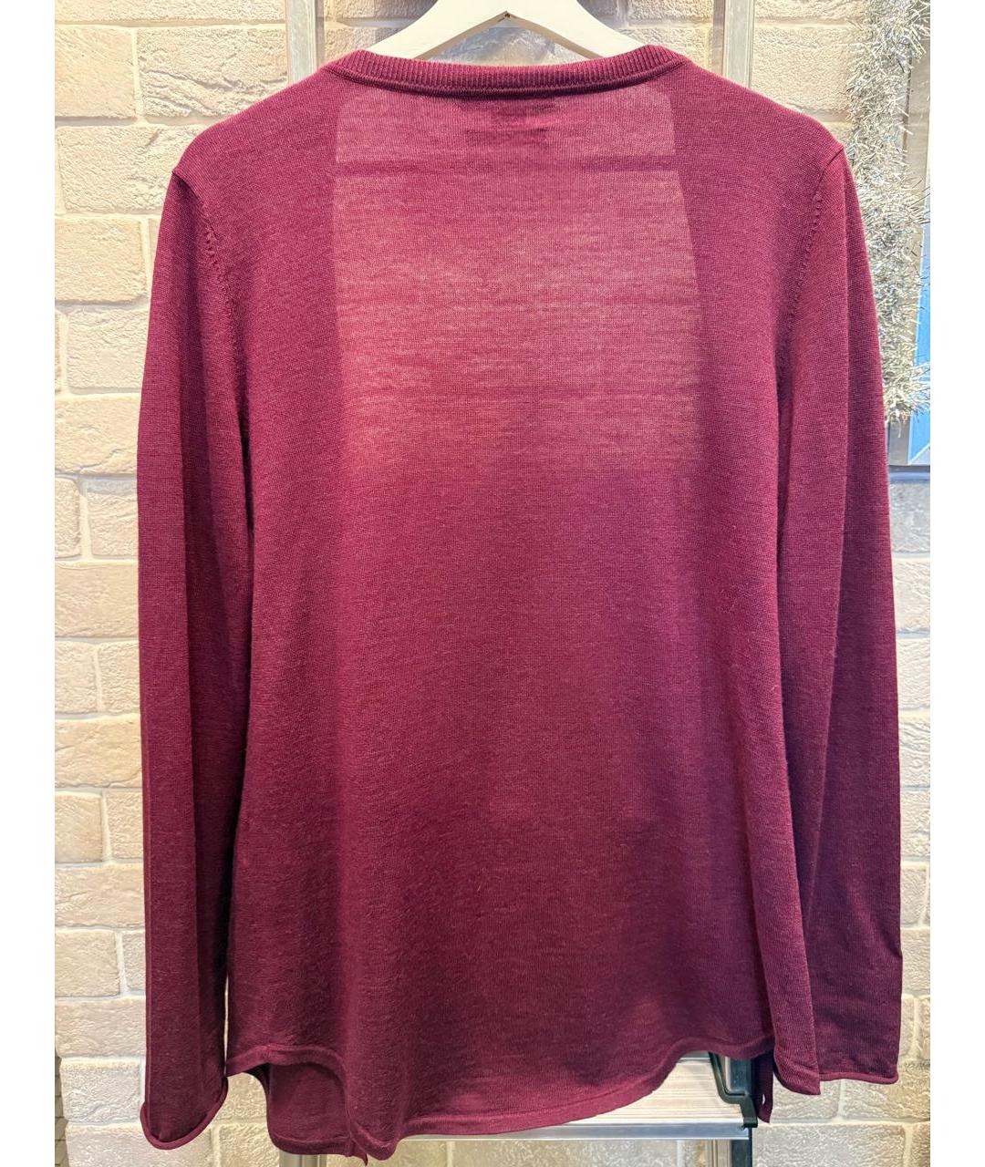 ARMANI EXCHANGE Бордовый шерстяной кардиган, фото 2