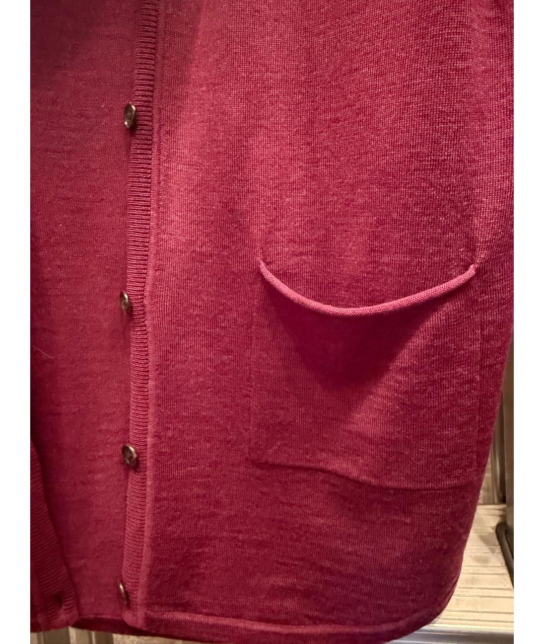 ARMANI EXCHANGE Бордовый шерстяной кардиган, фото 5