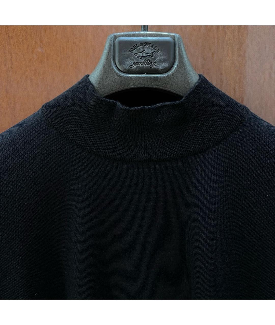 PAUL & SHARK Черная шерстяная водолазка, фото 4