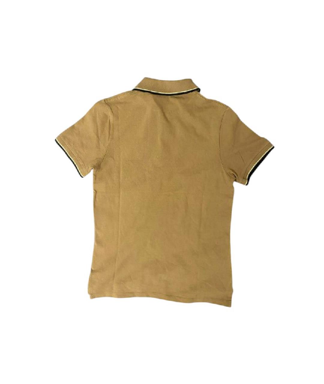 VALENTINO Бежевое хлопковое поло с коротким рукавом, фото 2