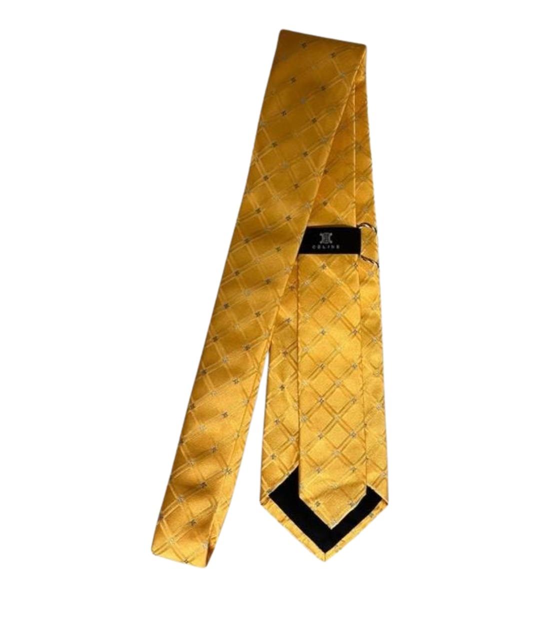 CELINE Желтый тканевый галстук, фото 1