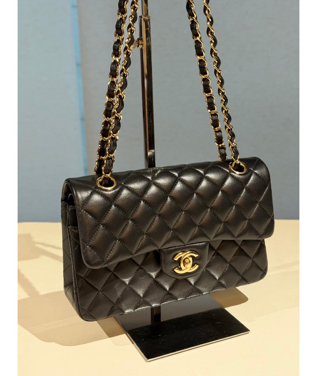 CHANEL Черная кожаная сумка через плечо, фото 4