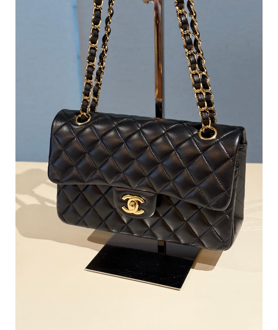 CHANEL Черная кожаная сумка через плечо, фото 3