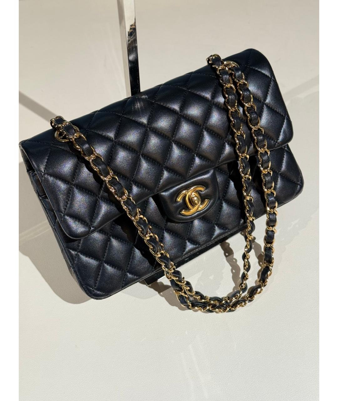 CHANEL Черная кожаная сумка через плечо, фото 5