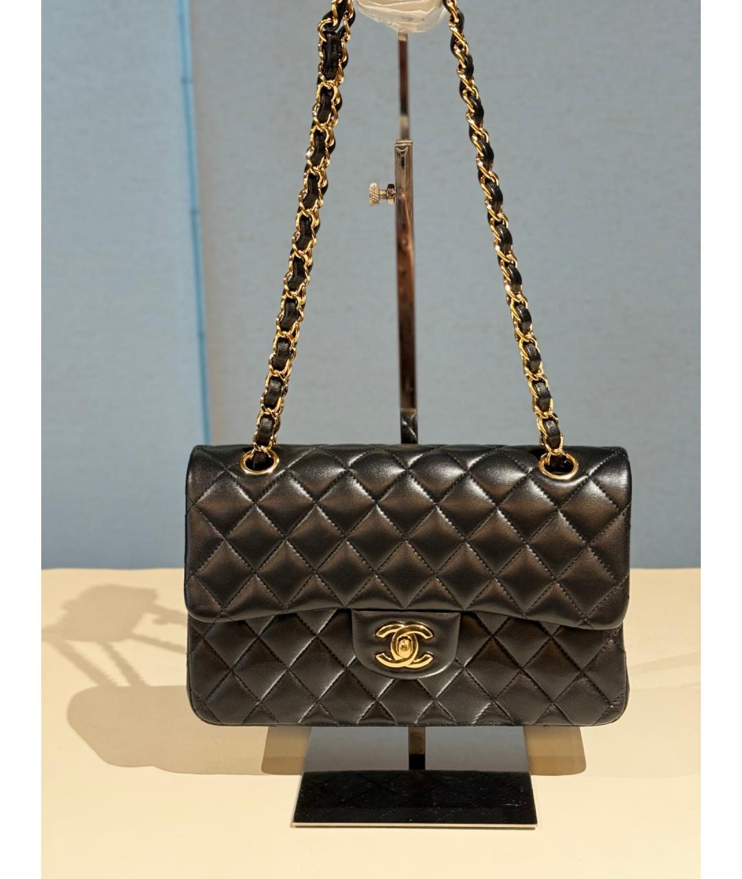 CHANEL Черная кожаная сумка через плечо, фото 10