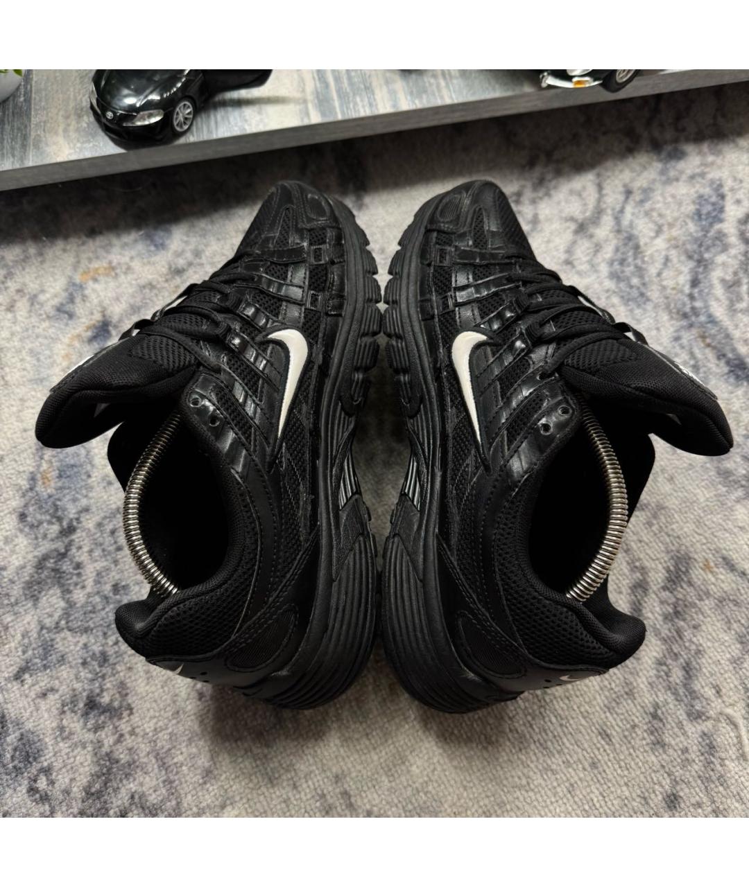 NIKE Черные текстильные низкие кроссовки / кеды, фото 4