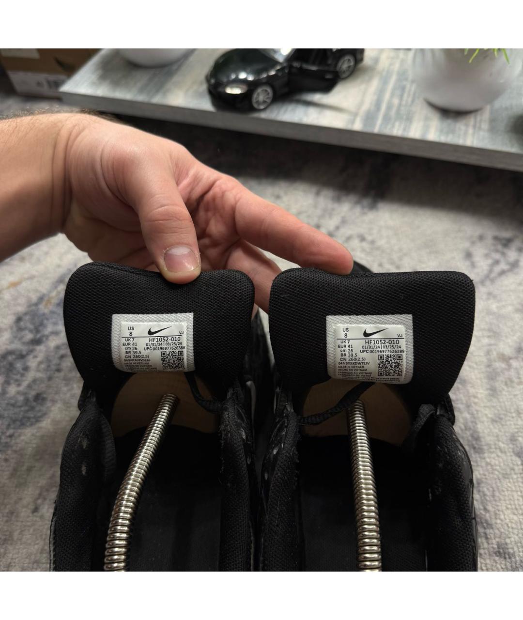 NIKE Черные текстильные низкие кроссовки / кеды, фото 8
