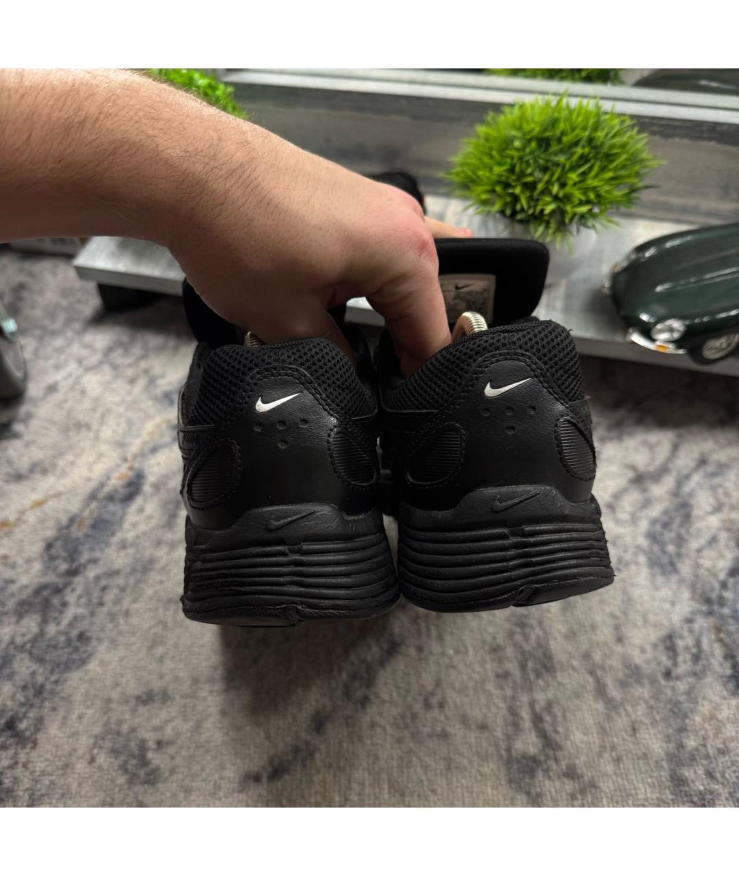 NIKE Черные текстильные низкие кроссовки / кеды, фото 7