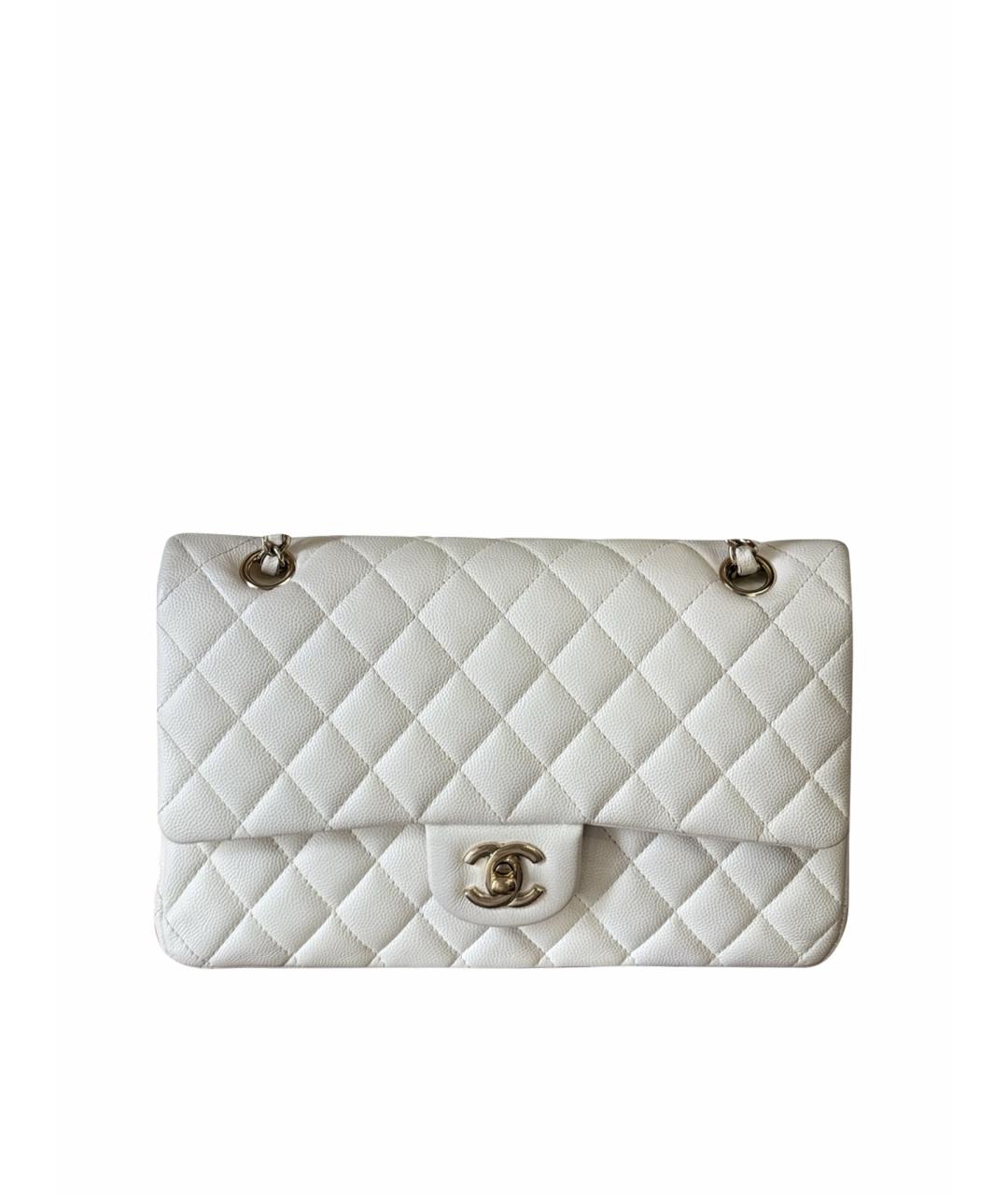 CHANEL Белая кожаная сумка через плечо, фото 1