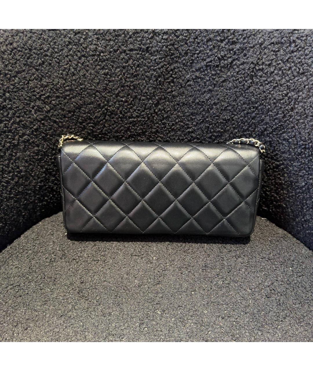 CHANEL Черная кожаная сумка с короткими ручками, фото 2