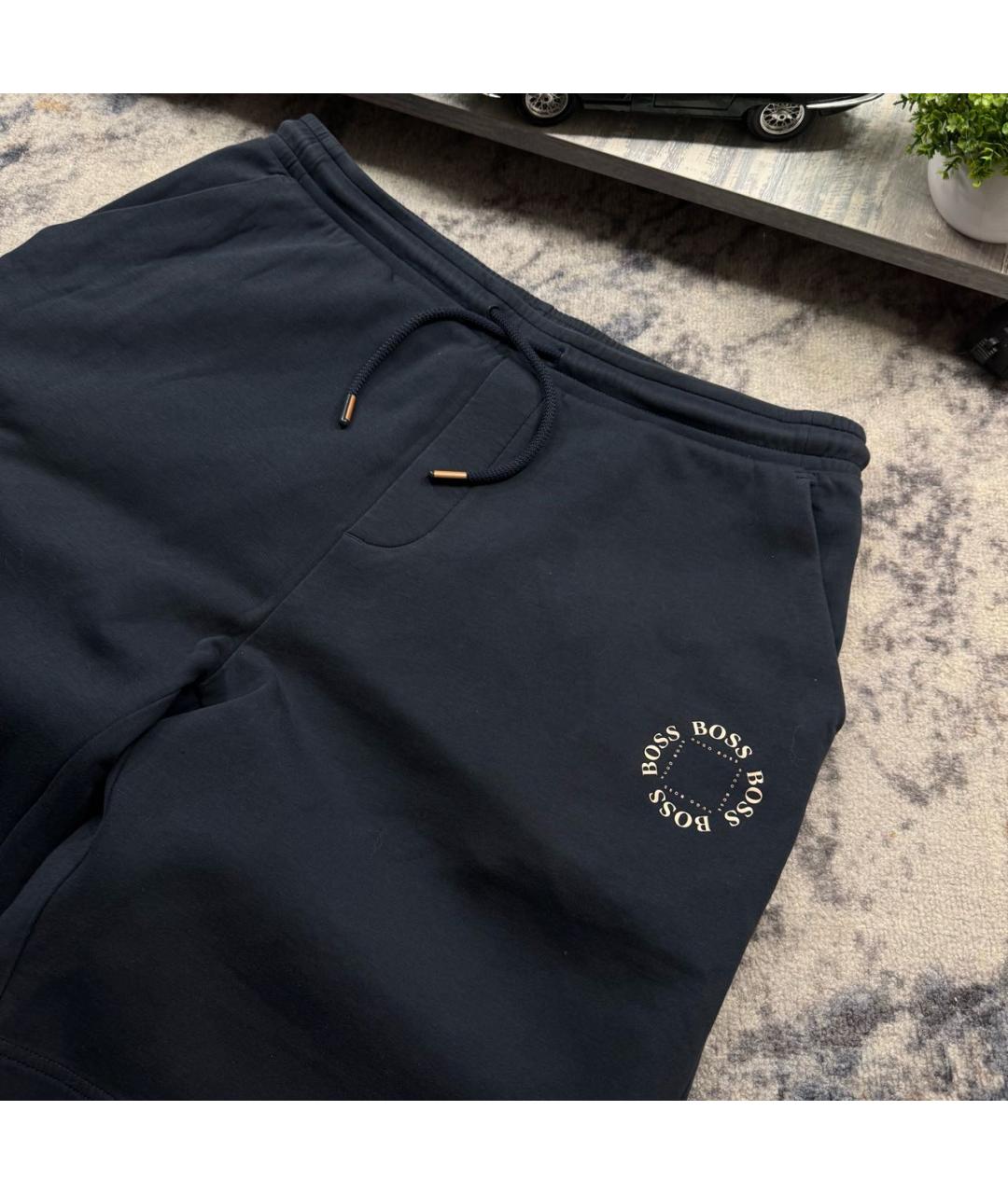 HUGO BOSS Темно-синие хлопковые шорты, фото 4