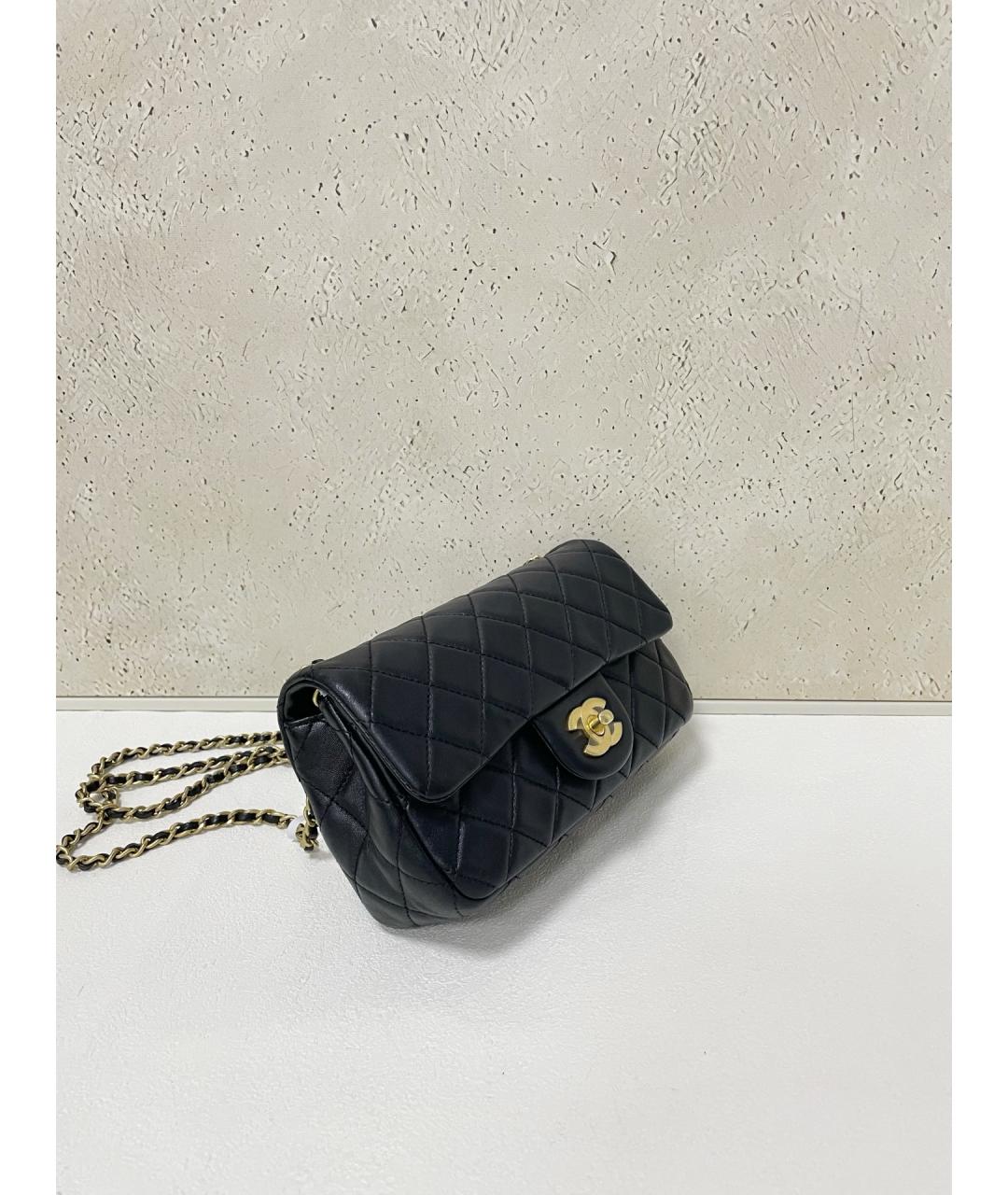 CHANEL Черная кожаная сумка через плечо, фото 3