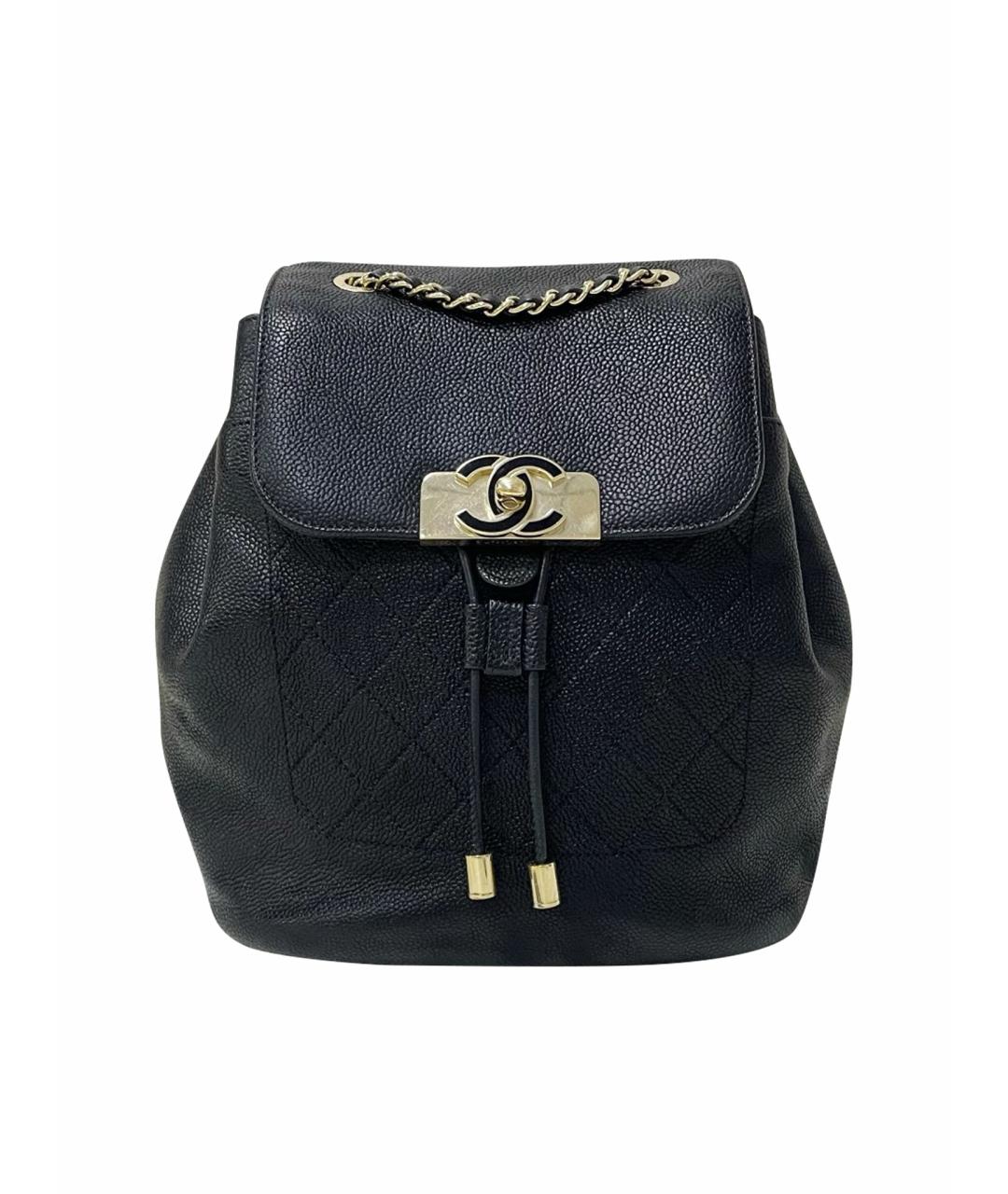 CHANEL Черный кожаный рюкзак, фото 1