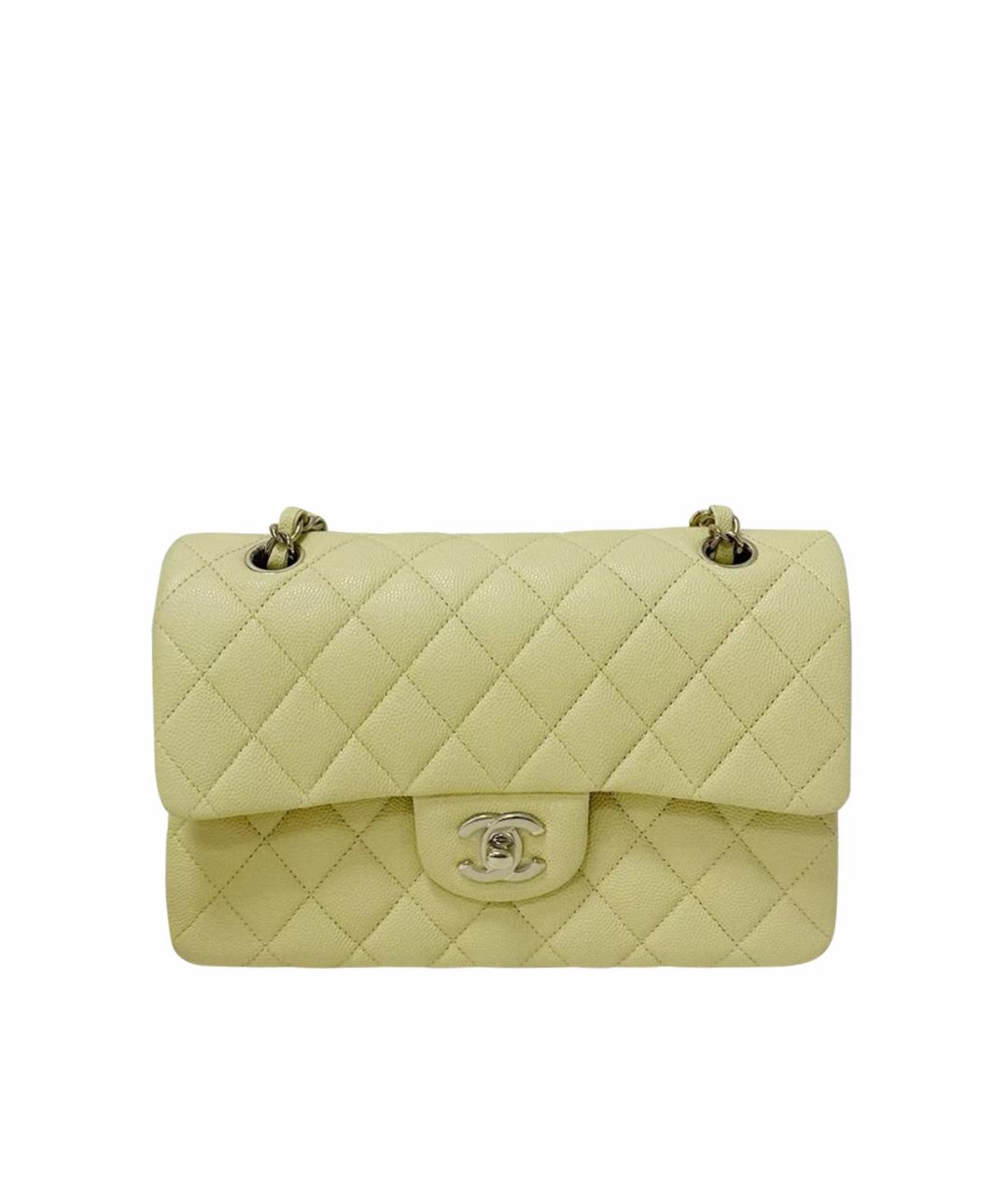 CHANEL Желтая кожаная сумка через плечо, фото 1