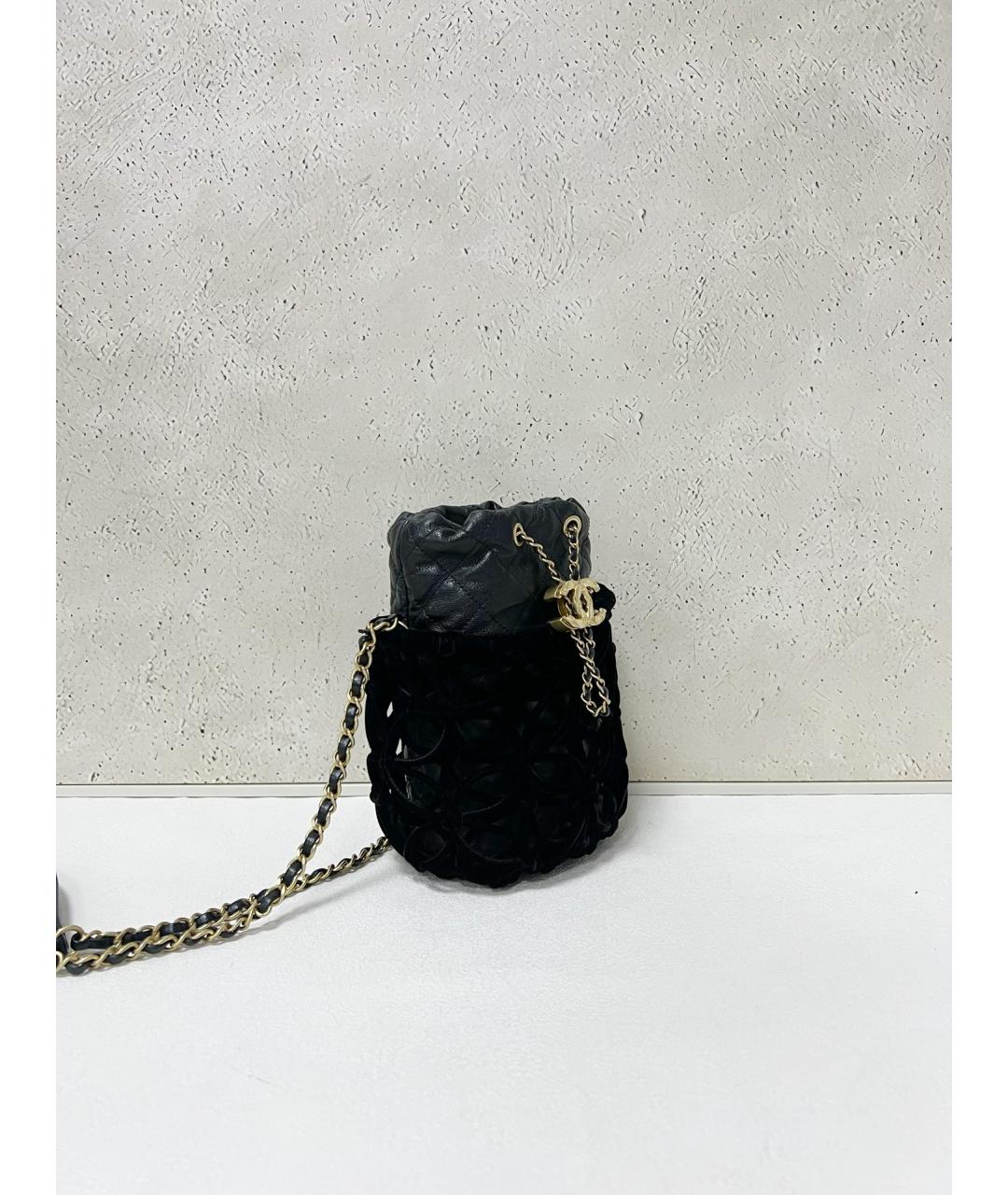 CHANEL Черная кожаная сумка через плечо, фото 3