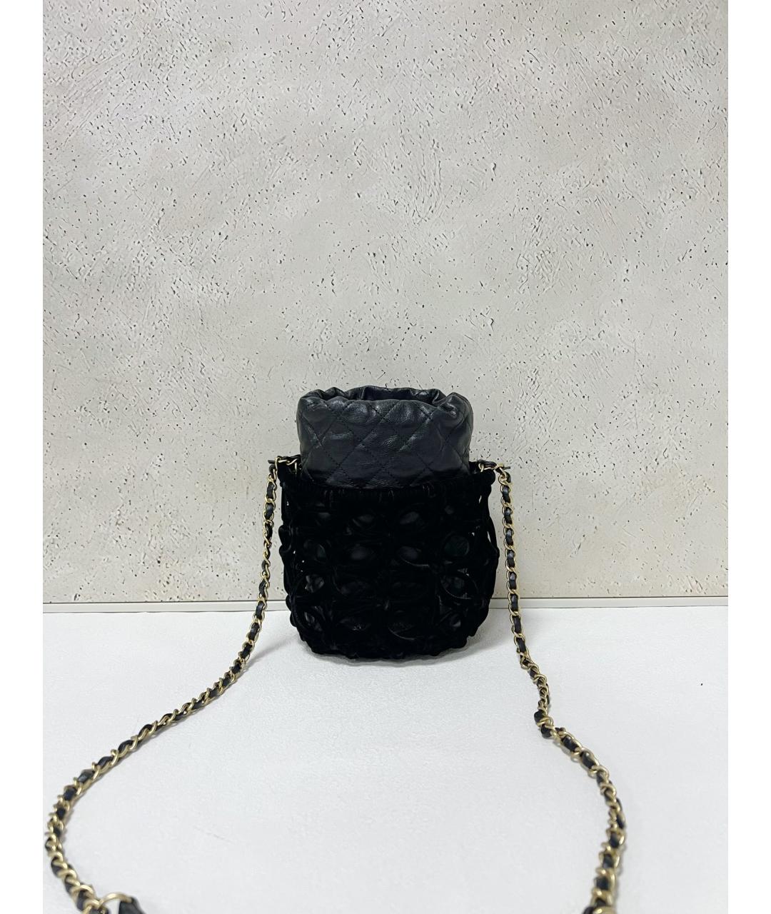 CHANEL Черная кожаная сумка через плечо, фото 2