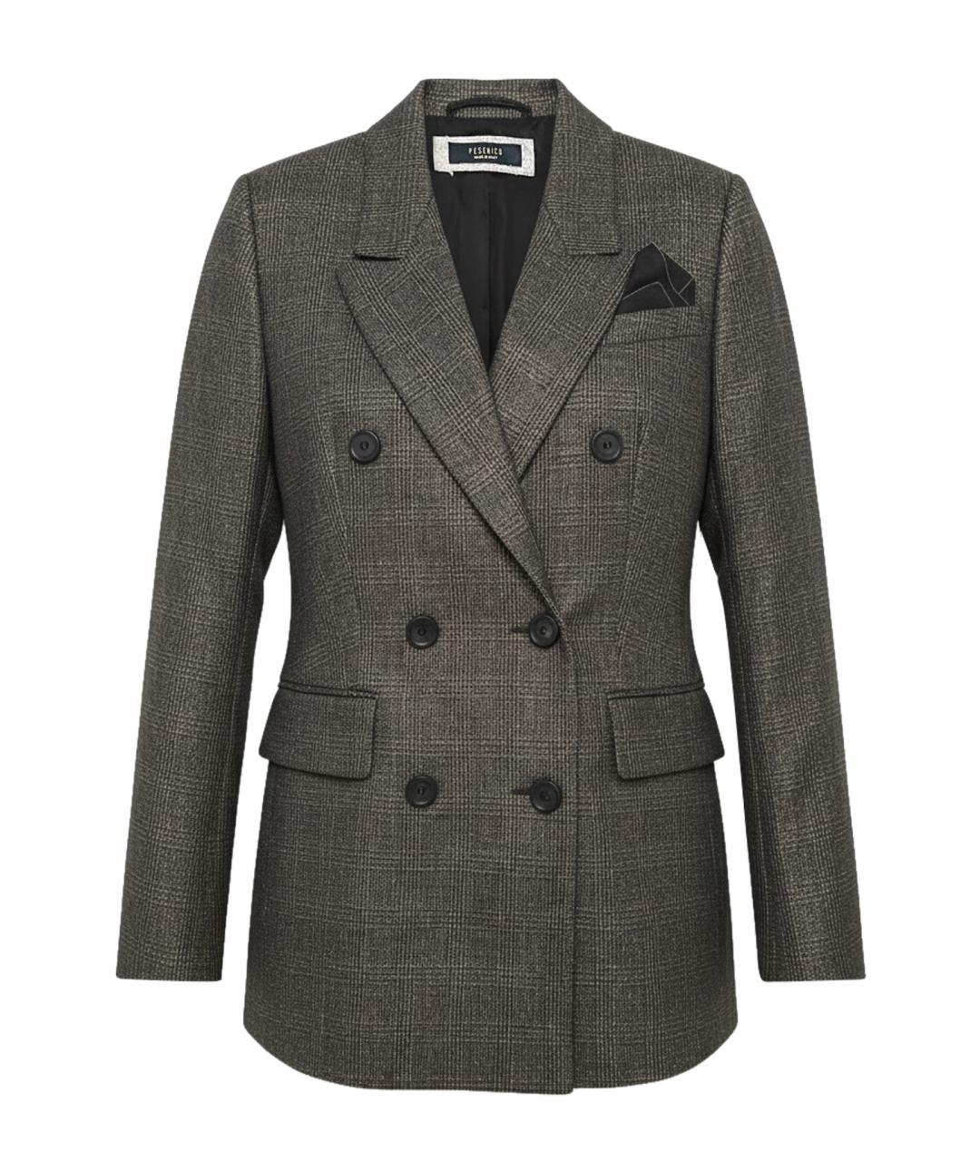 PESERICO Серый шерстяной костюм с брюками, фото 1