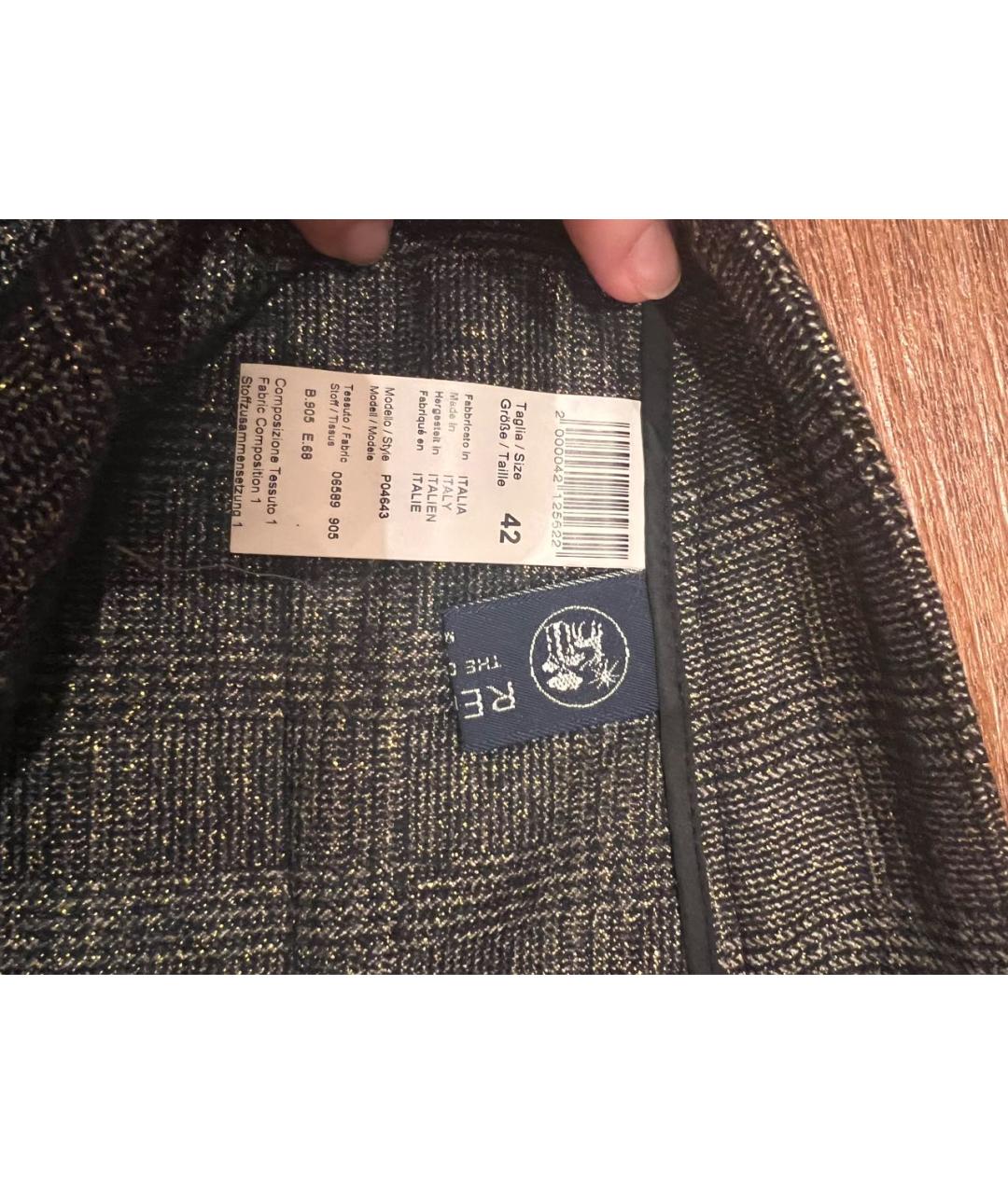 PESERICO Серый шерстяной костюм с брюками, фото 7