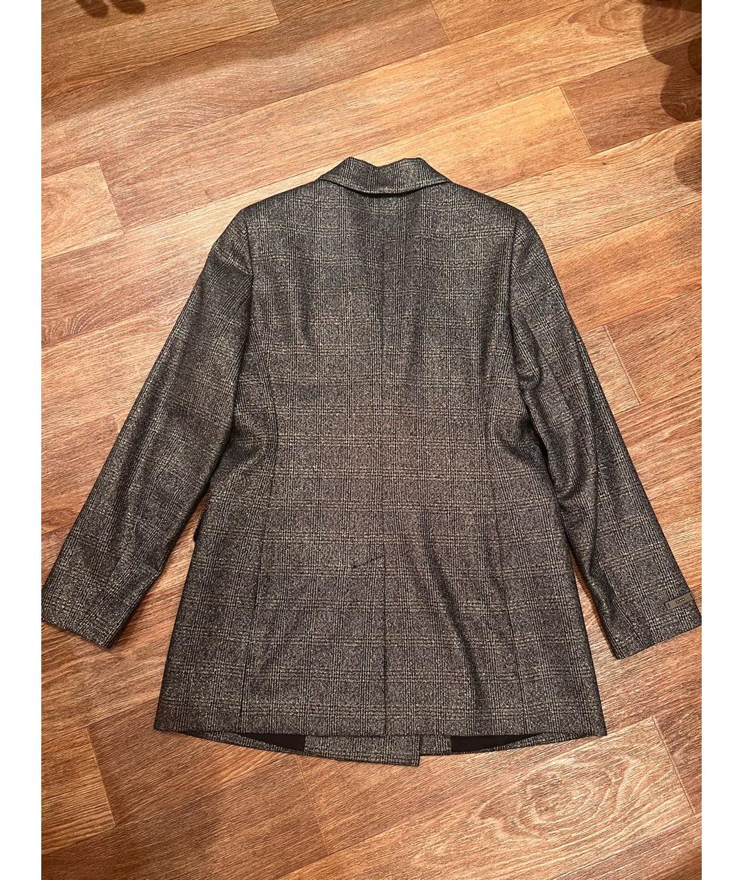 PESERICO Серый шерстяной костюм с брюками, фото 4