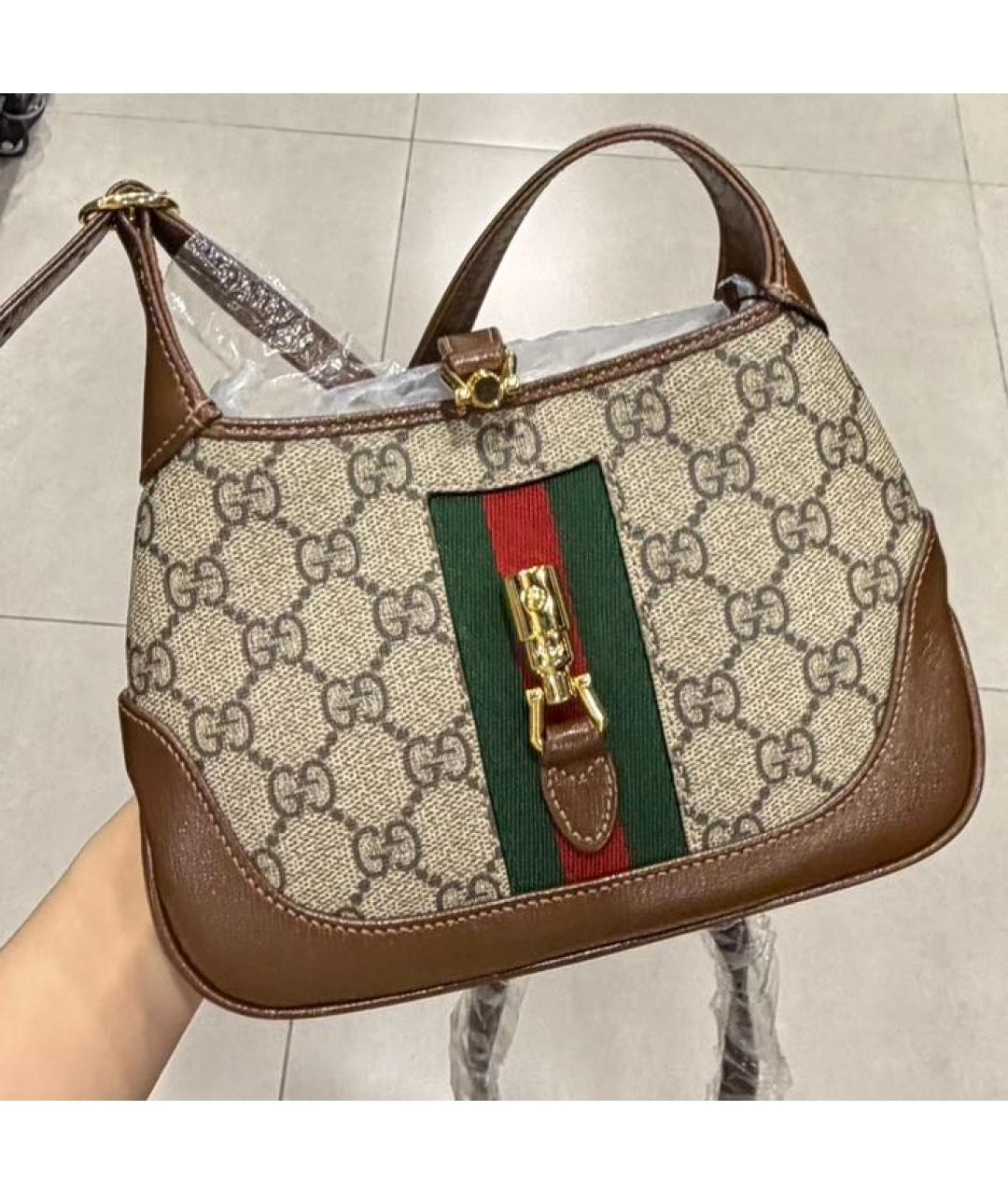 GUCCI Бежевая сумка с короткими ручками, фото 5