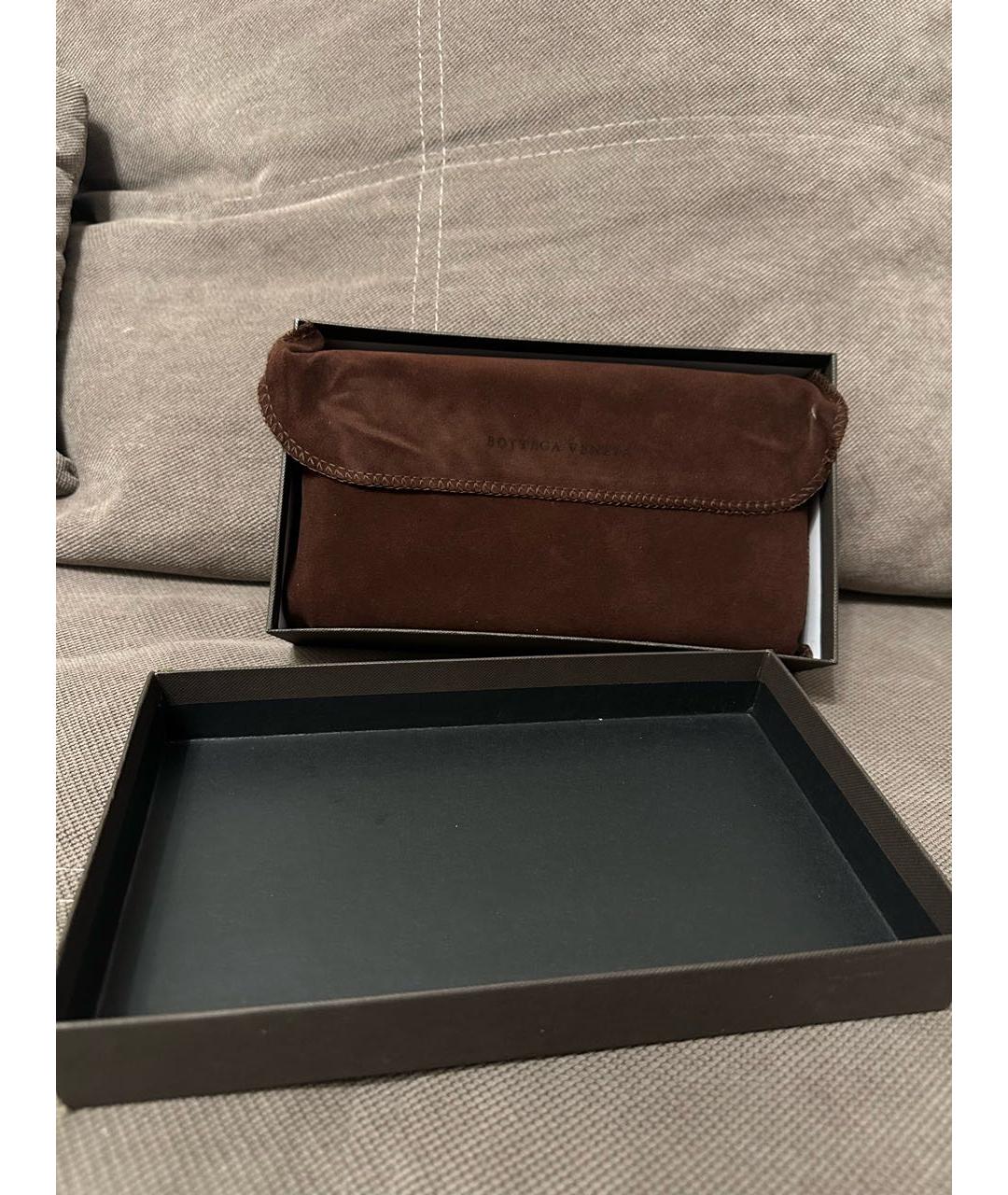 BOTTEGA VENETA Черный кожаный кошелек, фото 7