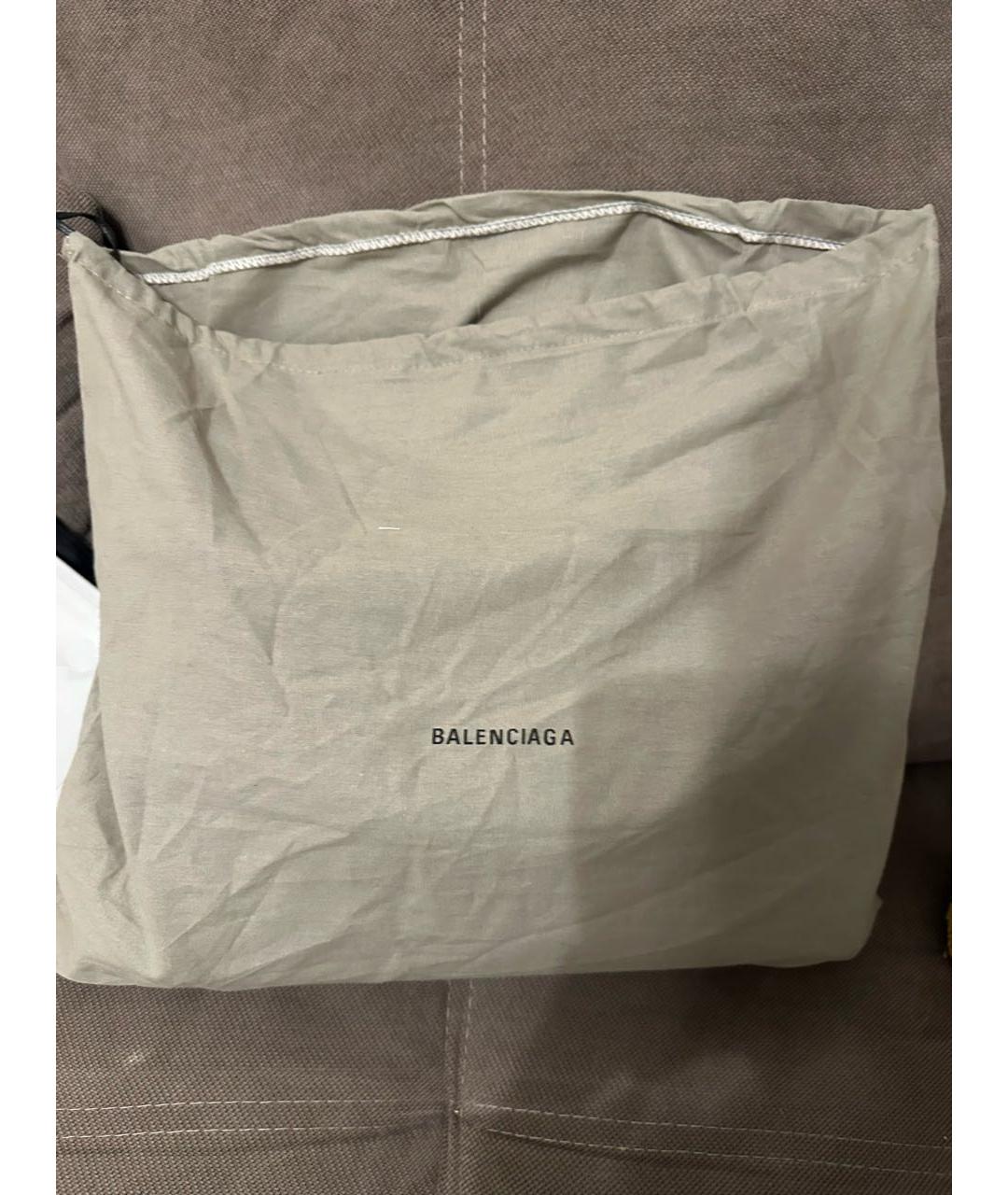 BALENCIAGA Черная кожаная сумка тоут, фото 7