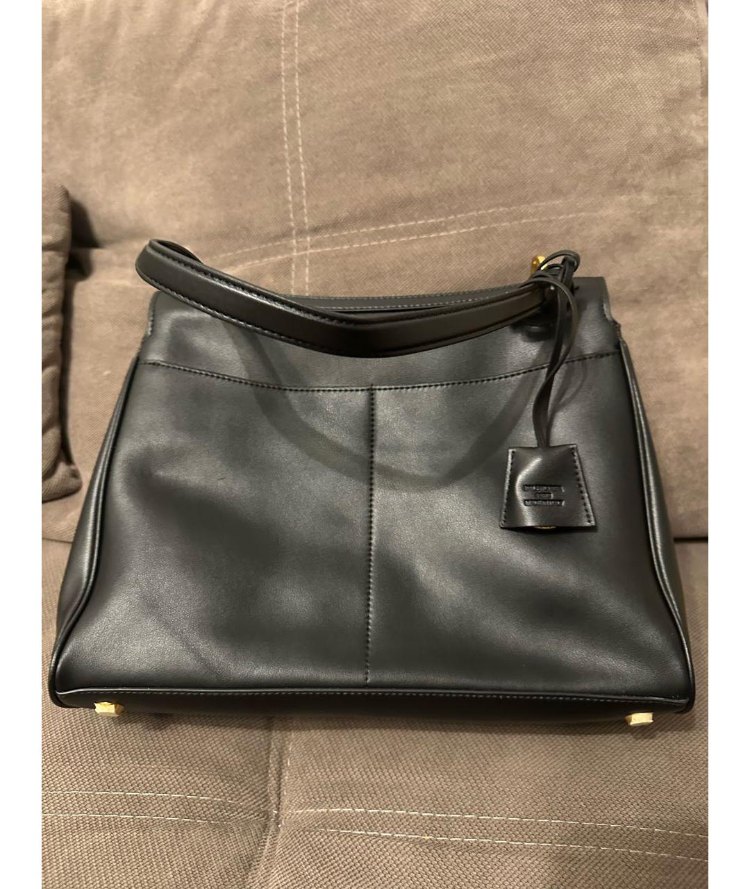 BALENCIAGA Черная кожаная сумка тоут, фото 4