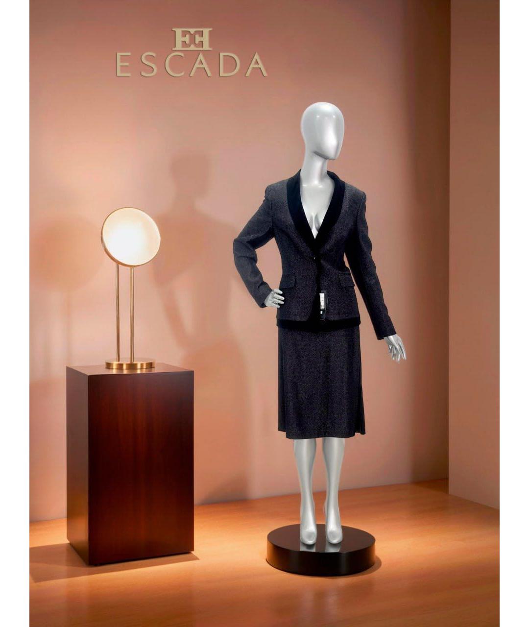 ESCADA Черный твидовый костюм с юбками, фото 5