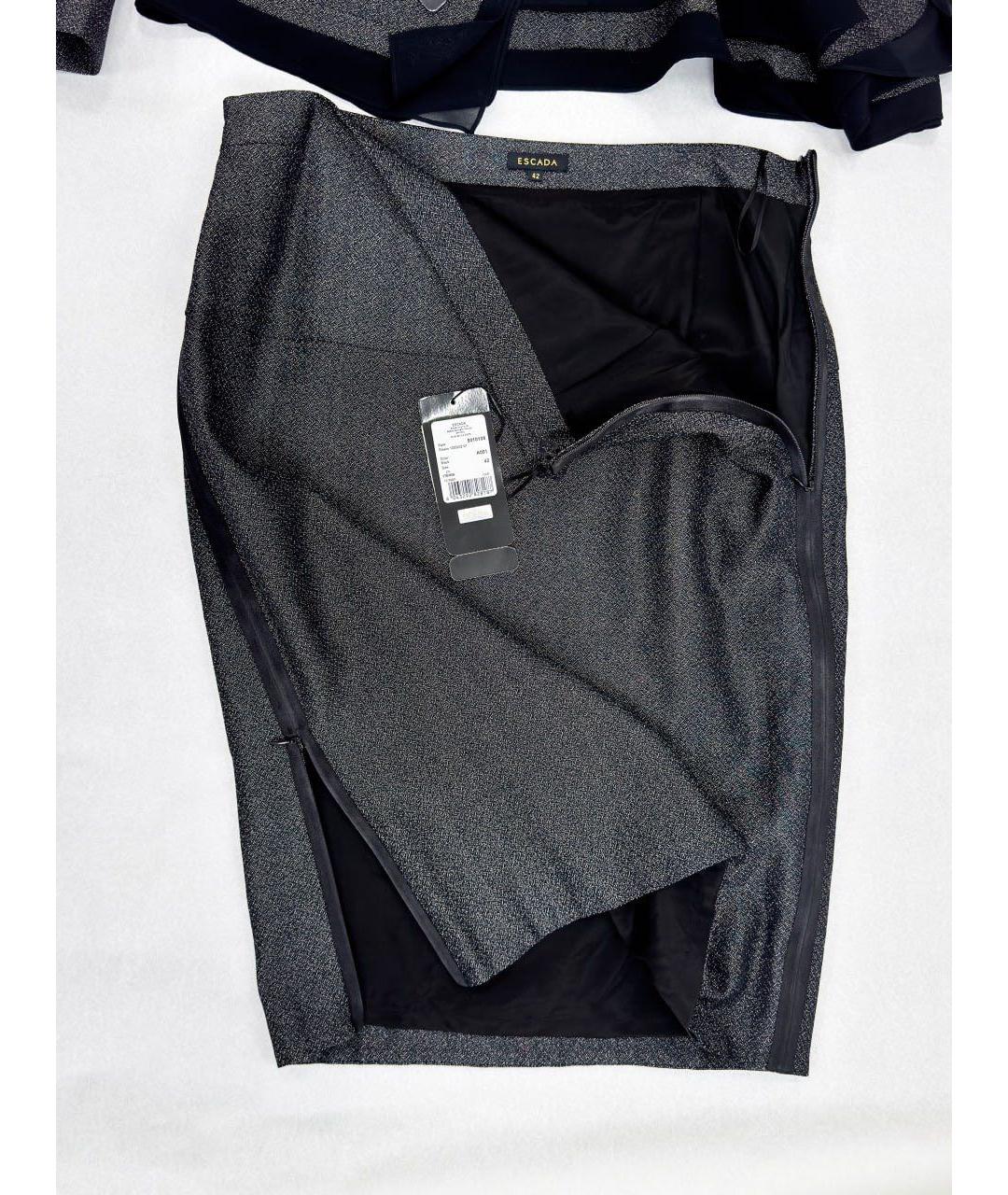 ESCADA Черный твидовый костюм с юбками, фото 2