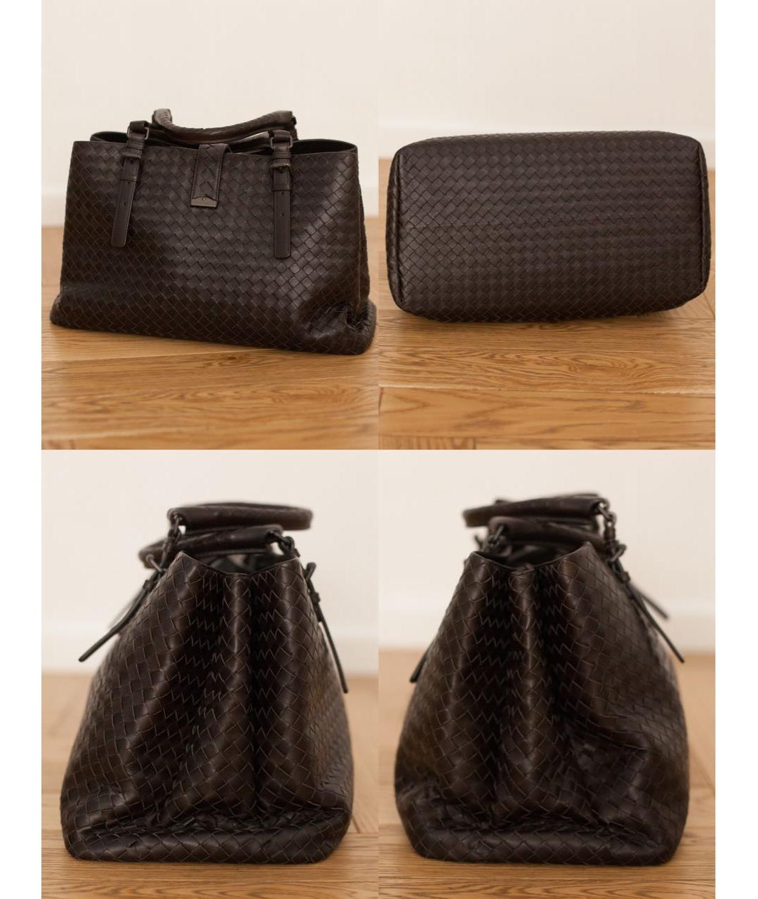 BOTTEGA VENETA Коричневая кожаная сумка тоут, фото 7