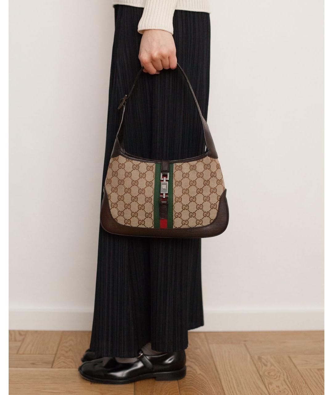 GUCCI Коричневая сумка с короткими ручками, фото 4