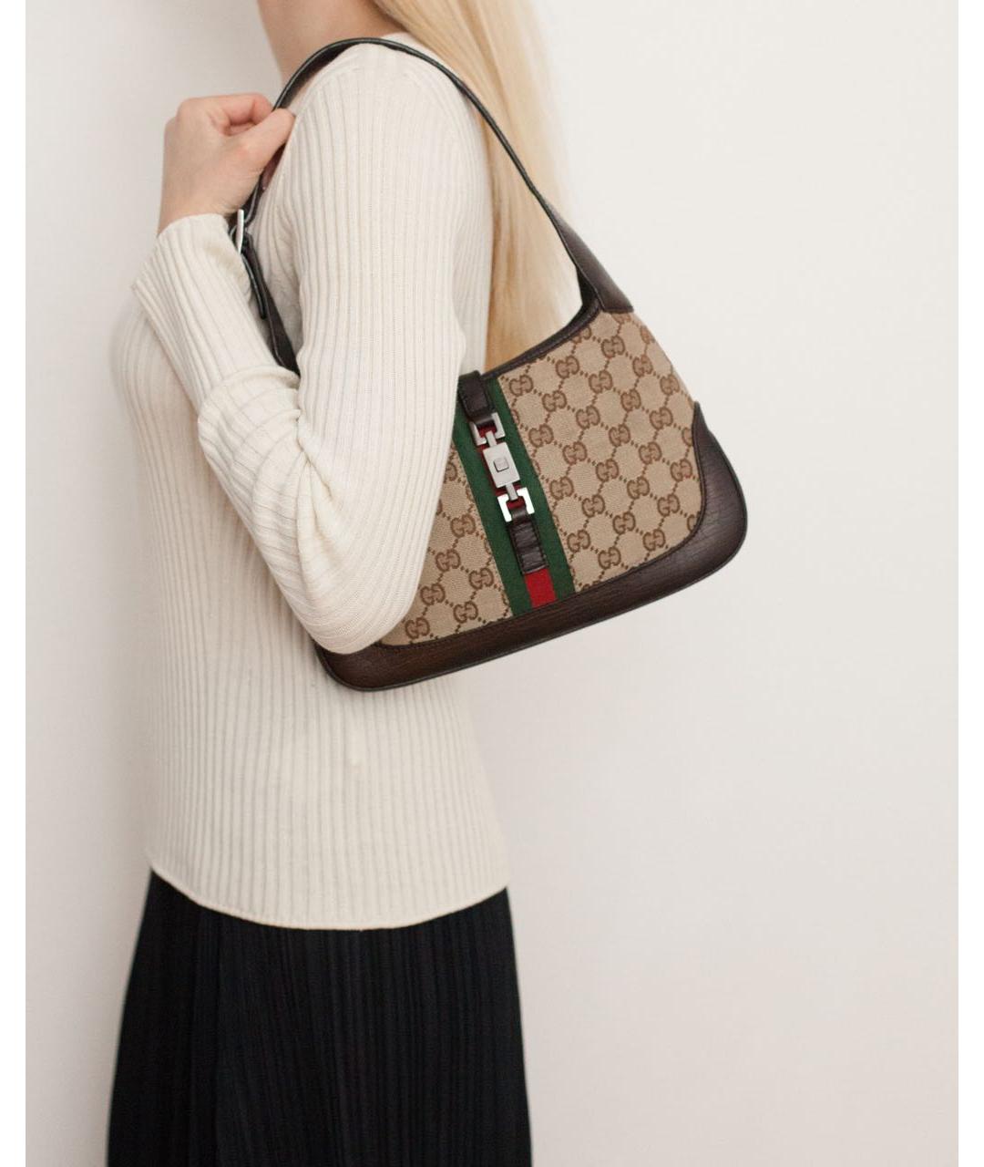 GUCCI Коричневая сумка с короткими ручками, фото 2