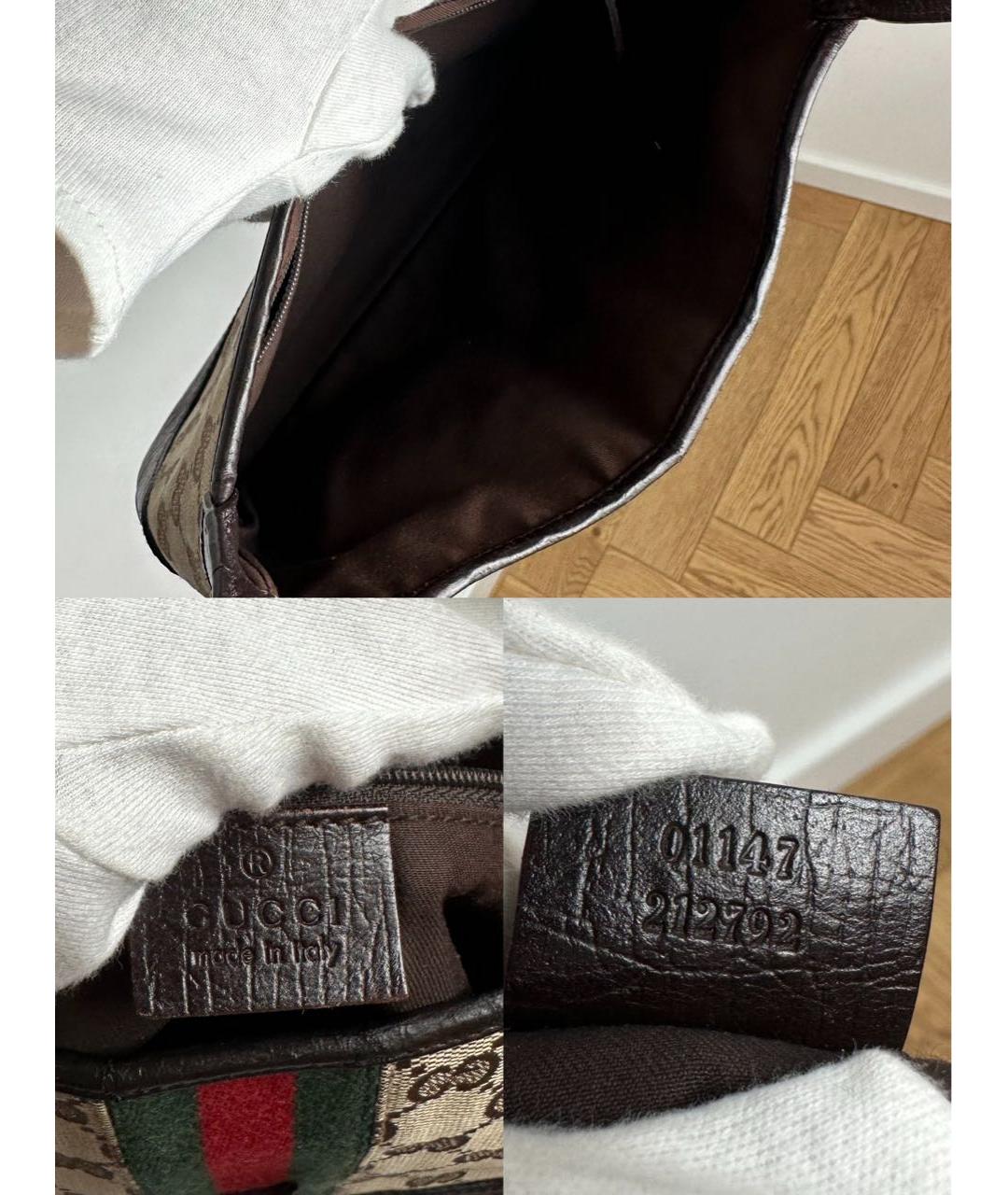 GUCCI Коричневая сумка с короткими ручками, фото 5