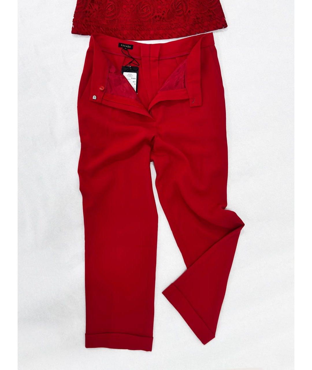 ESCADA Красный кружевной костюм с брюками, фото 2