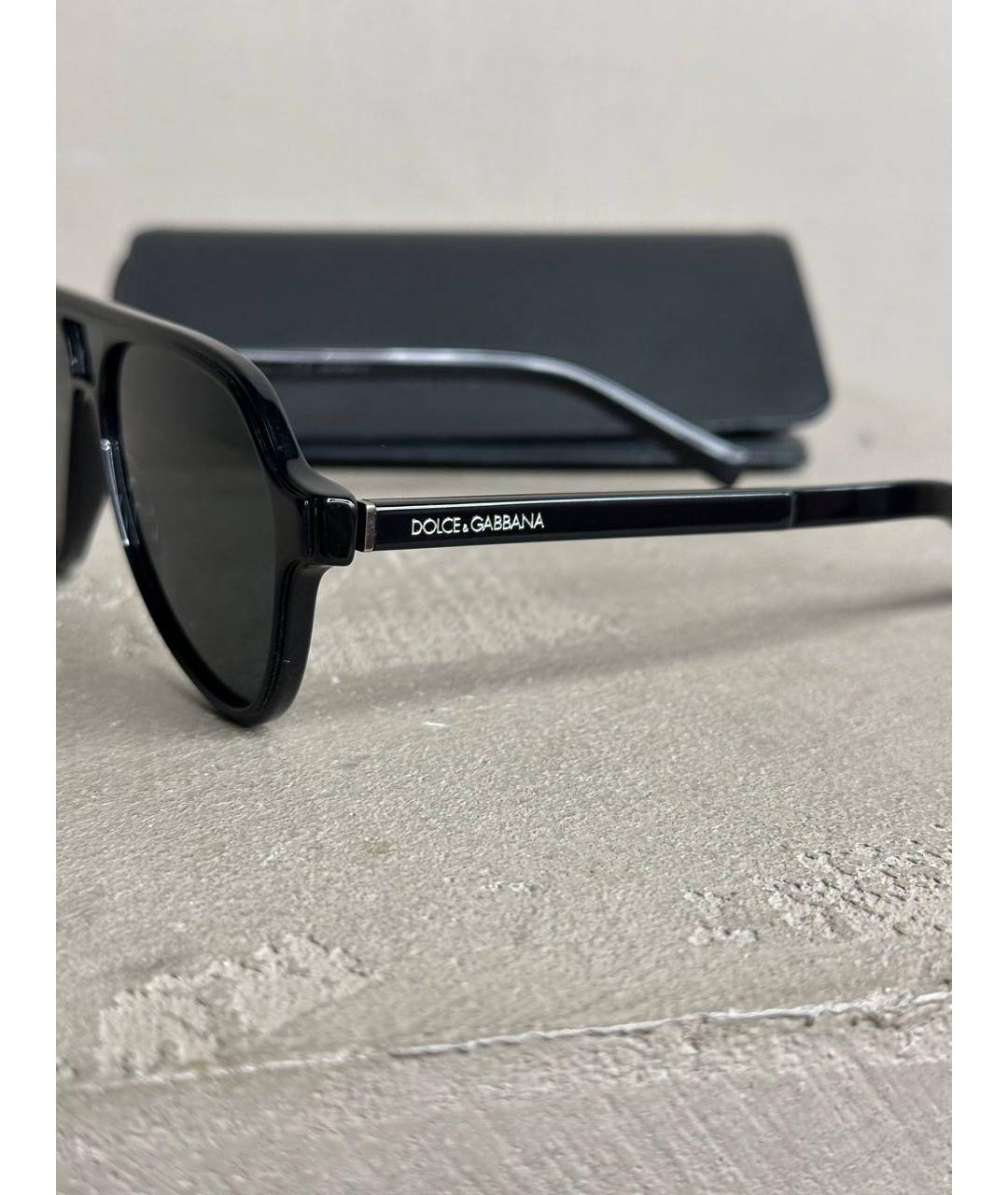DOLCE&GABBANA Черные пластиковые солнцезащитные очки, фото 3