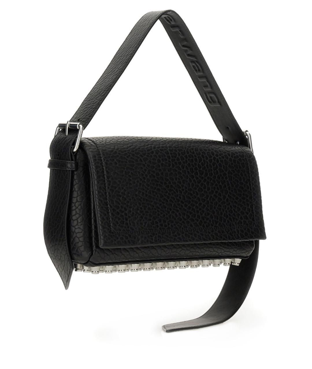 ALEXANDER WANG Черная кожаная сумка через плечо, фото 2